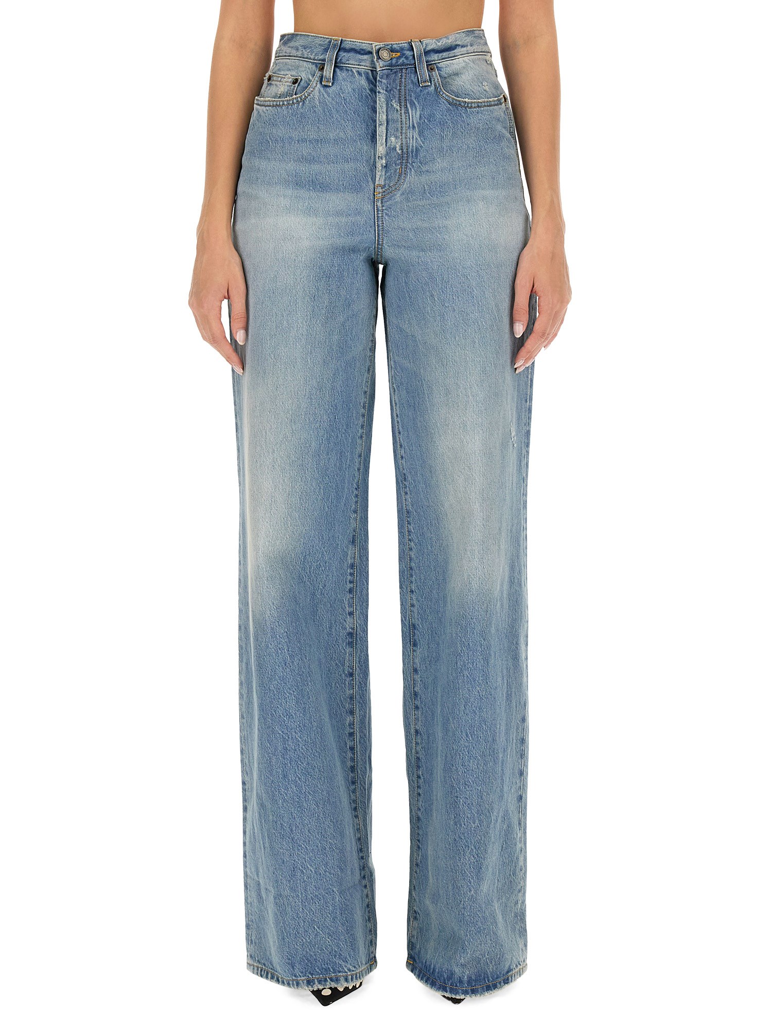 Saint Laurent saint laurent wide leg jeans