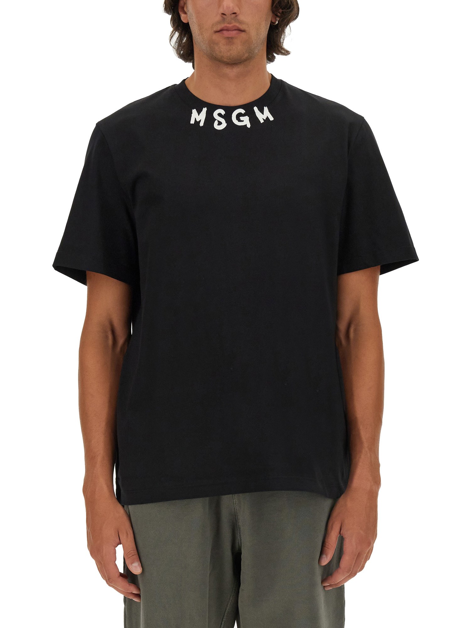 Msgm msgm t-shirt with brushed logo