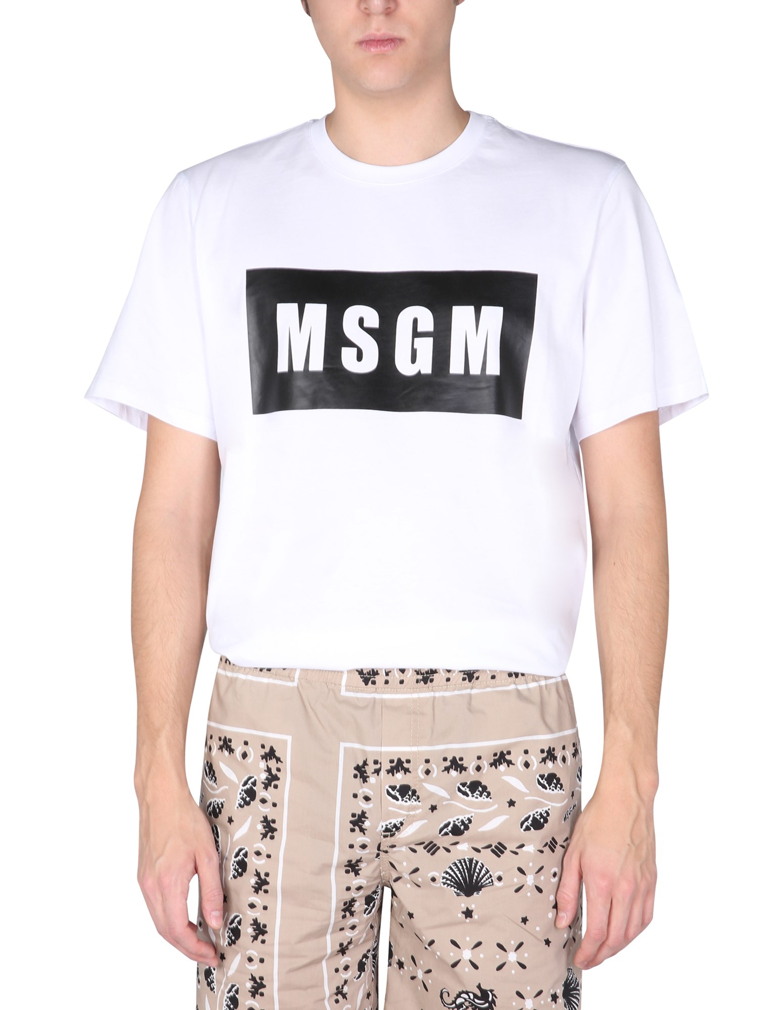 Msgm msgm t-shirt with logo box