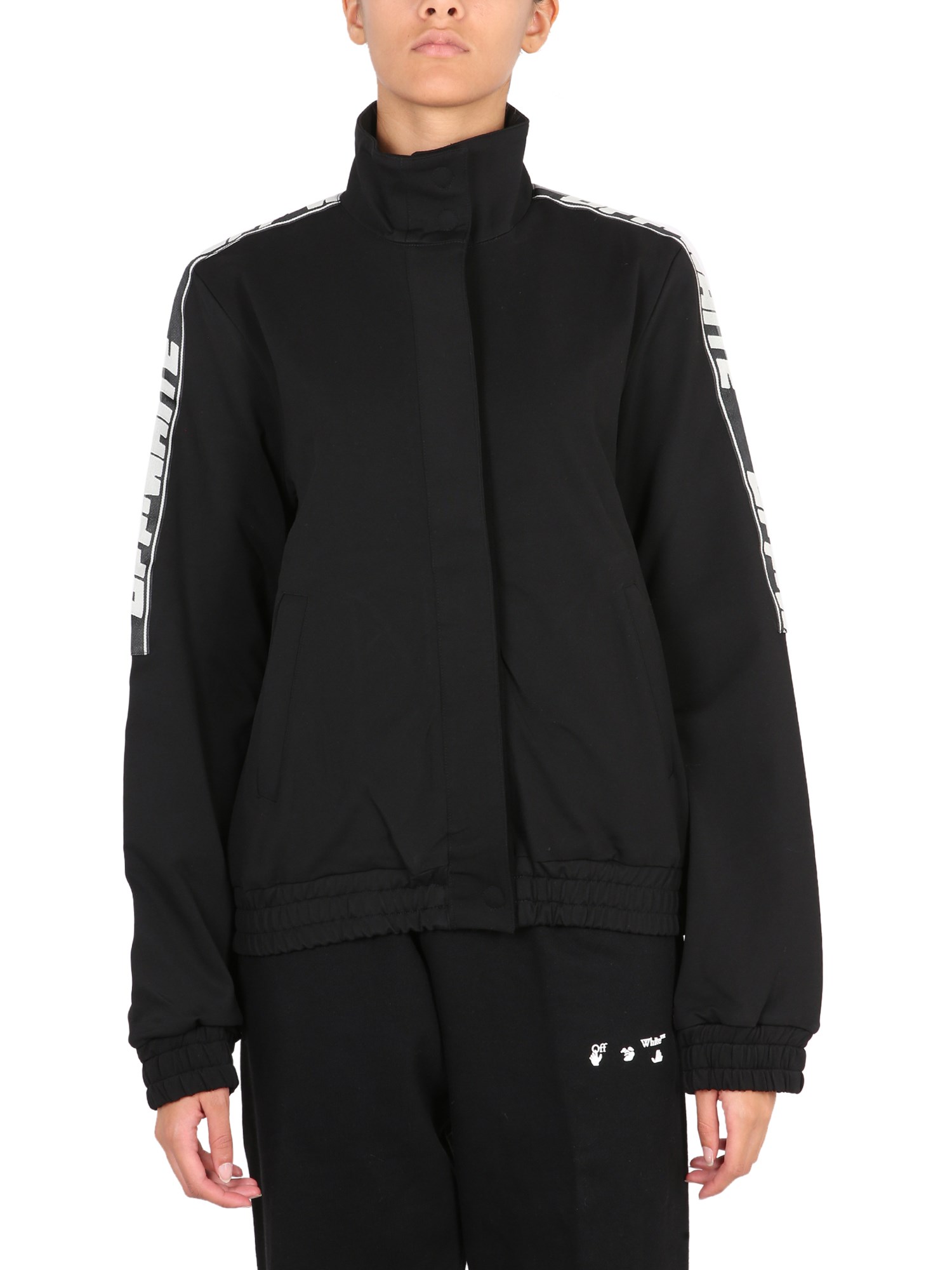 OFF-WHITE off-white felpa con bande logate