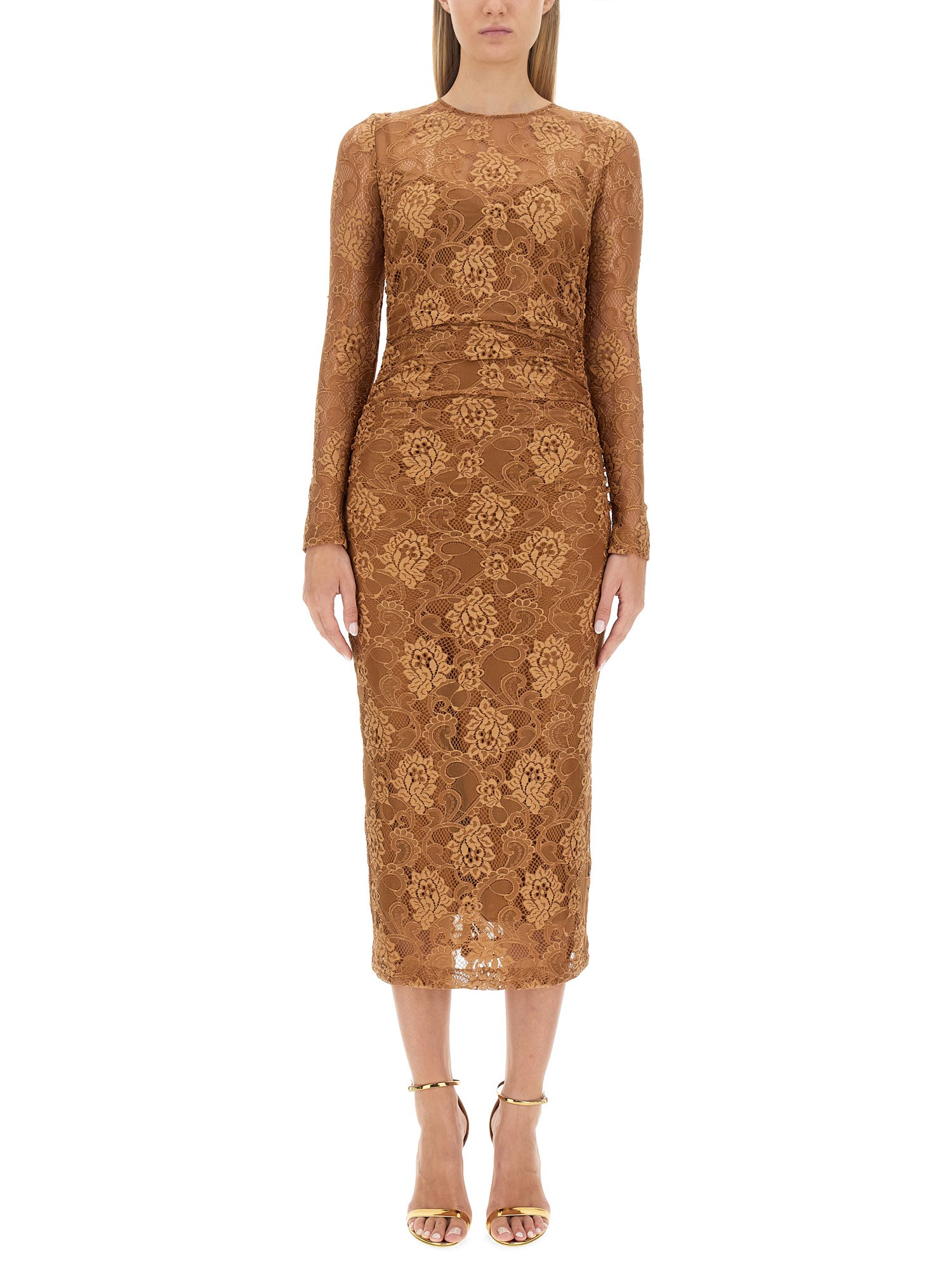 Dolce & Gabbana dolce & gabbana floral lace midi dress