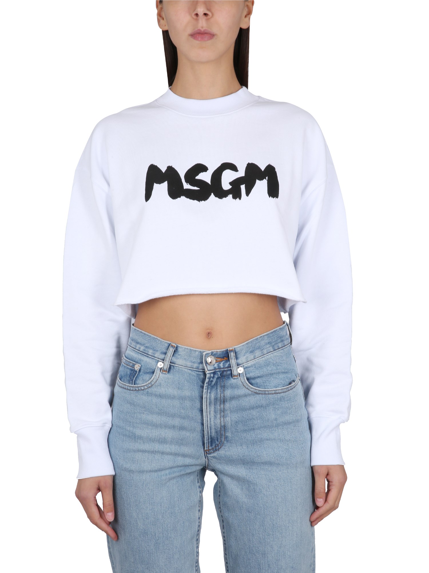 Msgm msgm cropped sweatshirt