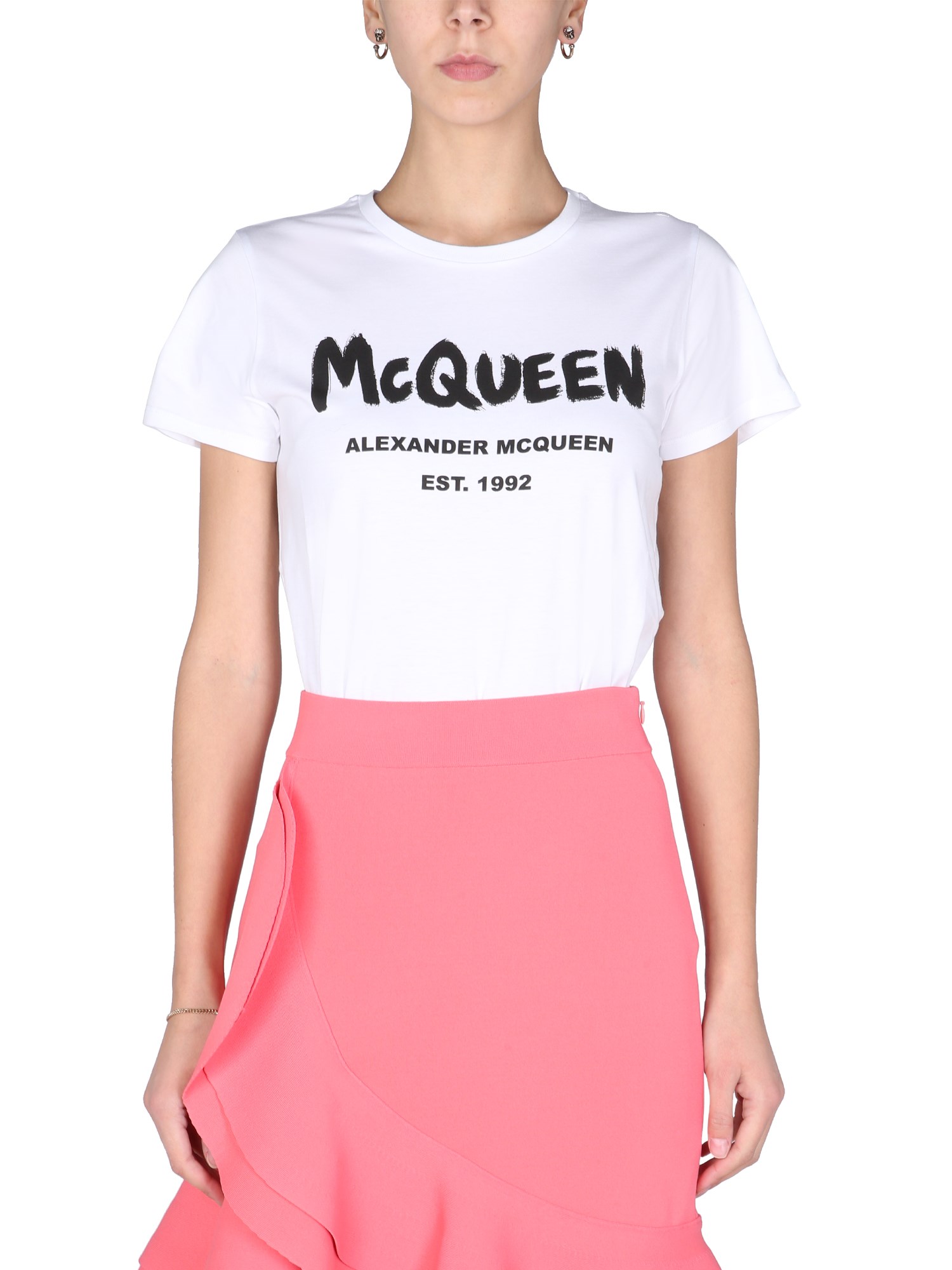 Alexander McQueen alexander mcqueen graffito logo print t-shirt