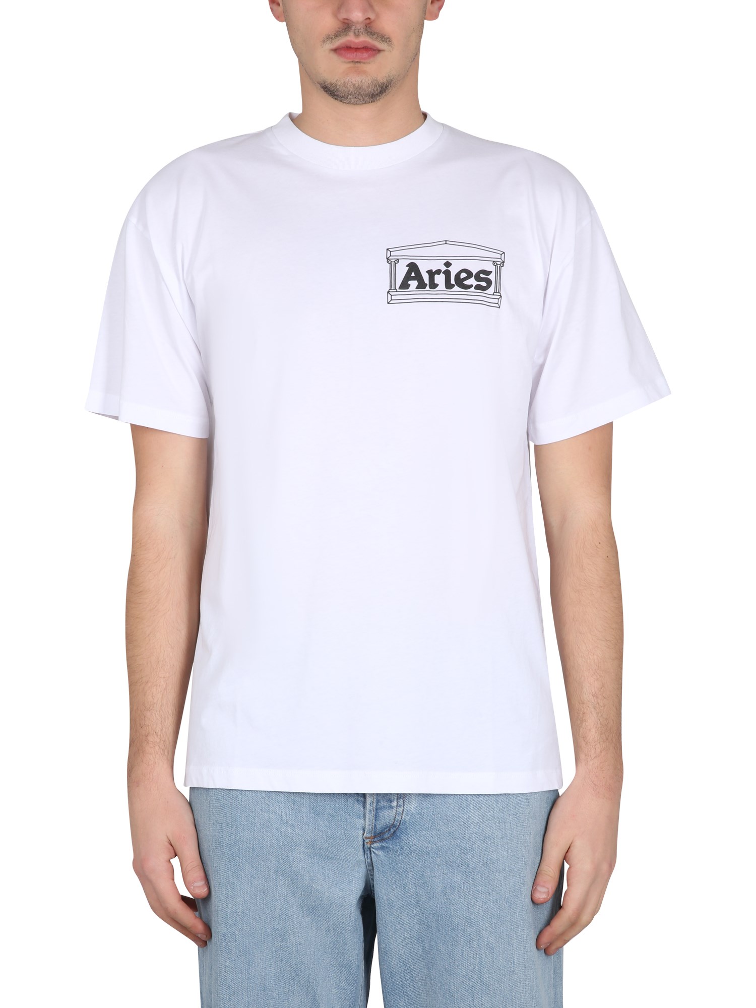 Aries aries logo print t-shirt