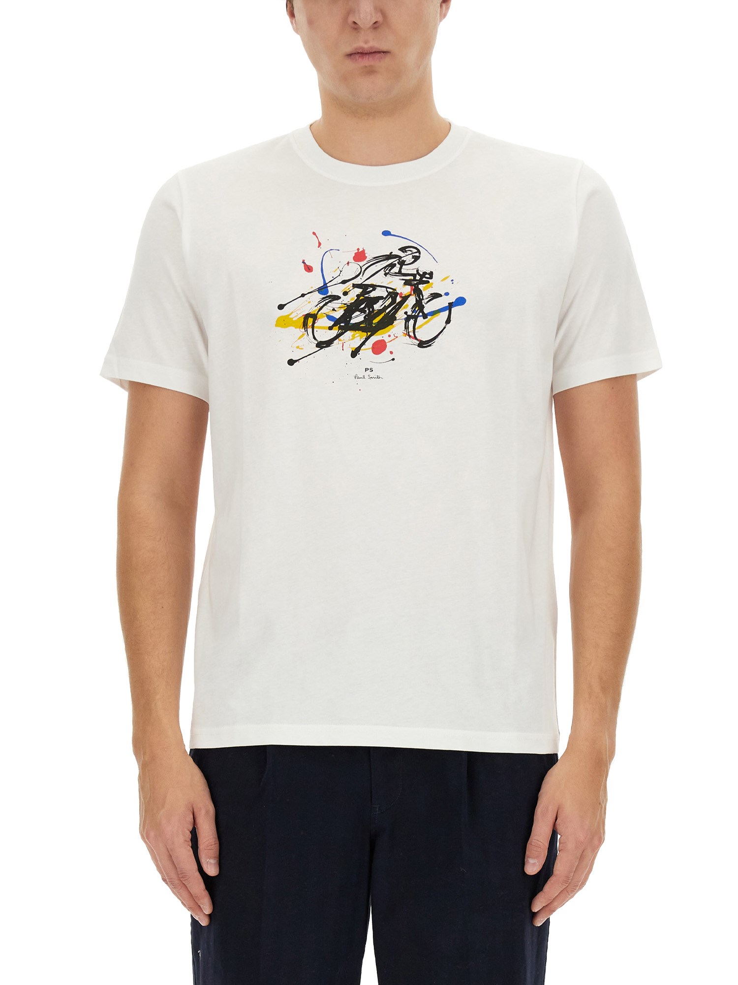  ps by paul smith cyclist print t-shirt