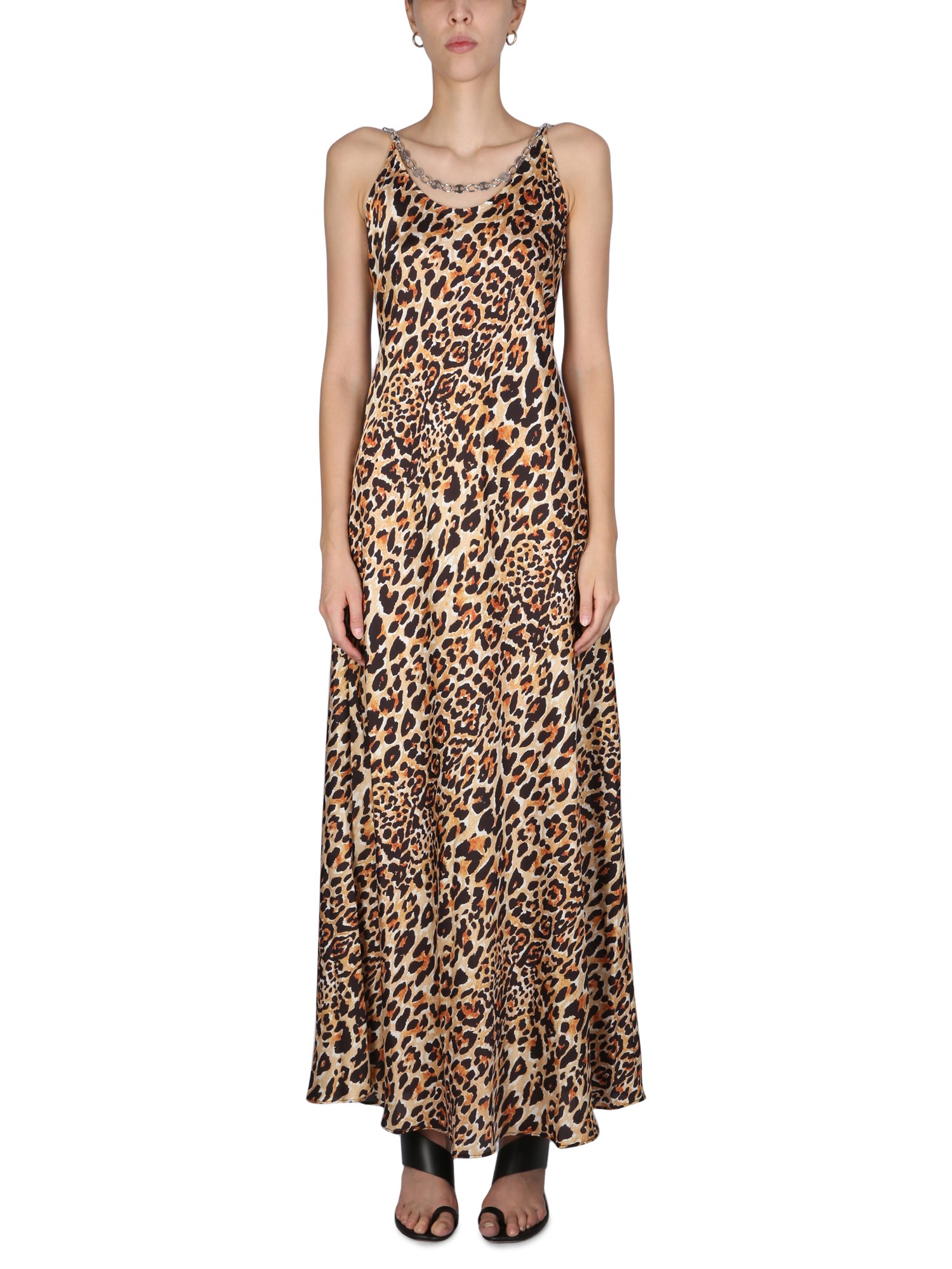 paco rabanne paco rabanne animal print long dress