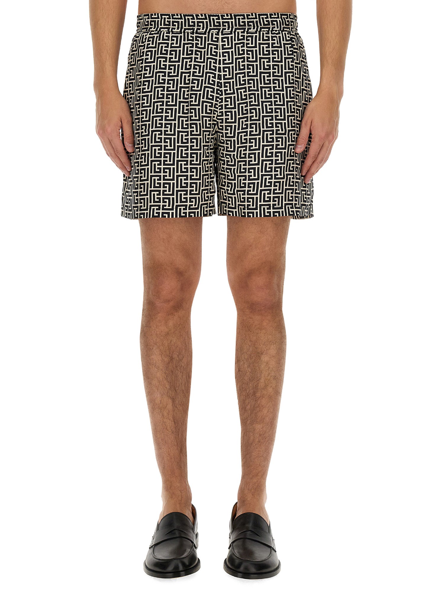 Balmain balmain monogram bermuda shorts