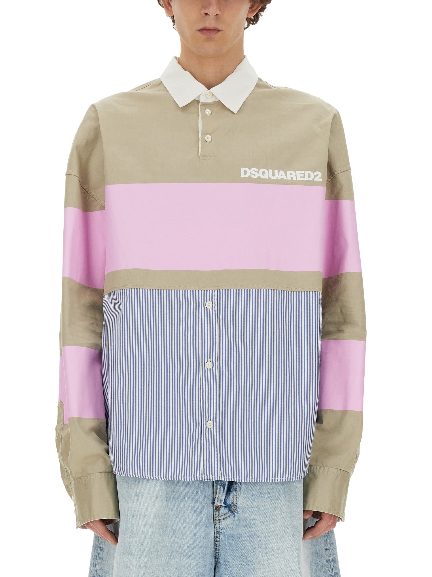 dsquared dsquared hybrid shirt