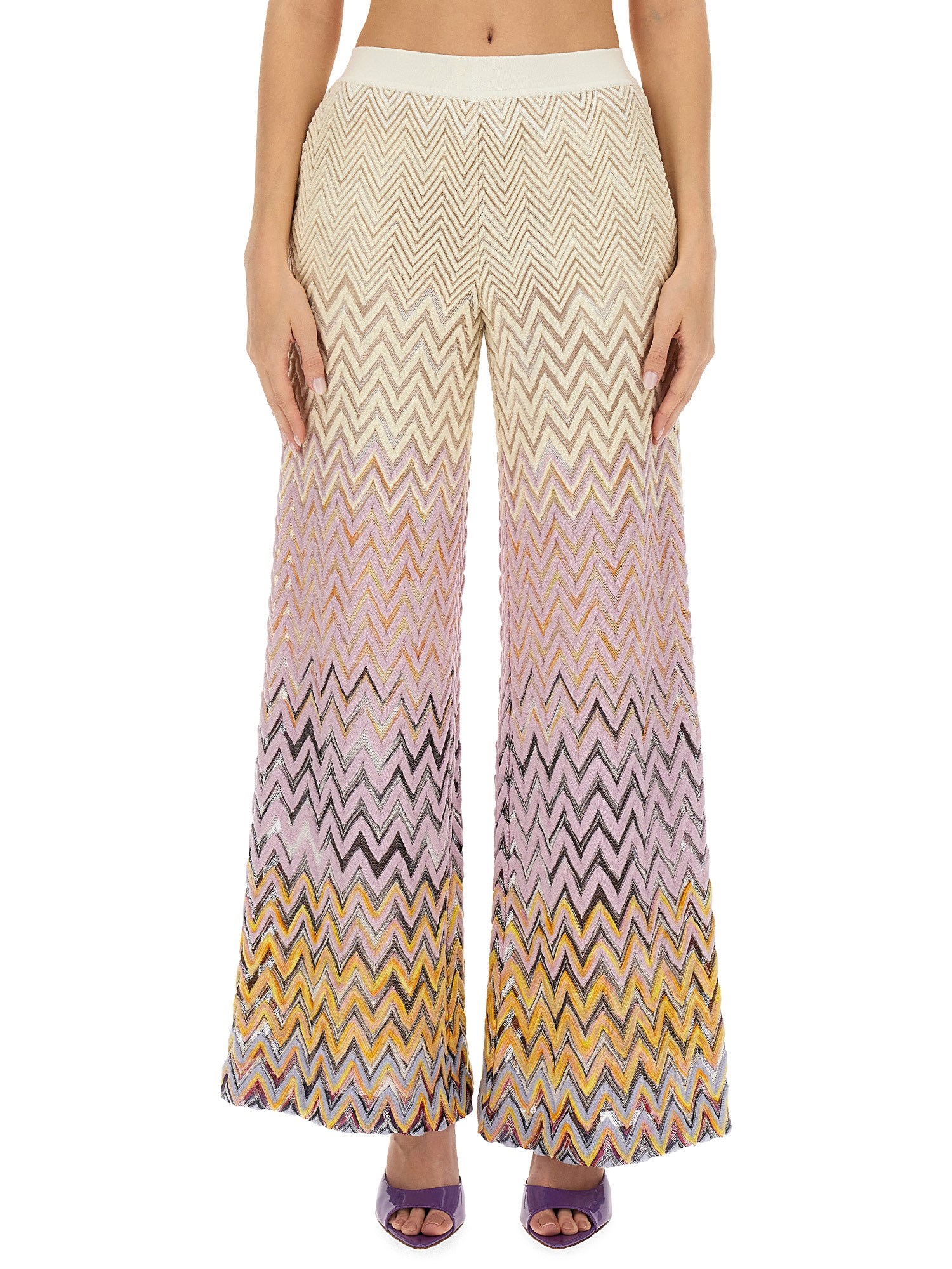 Missoni missoni pants with mesh workmanship