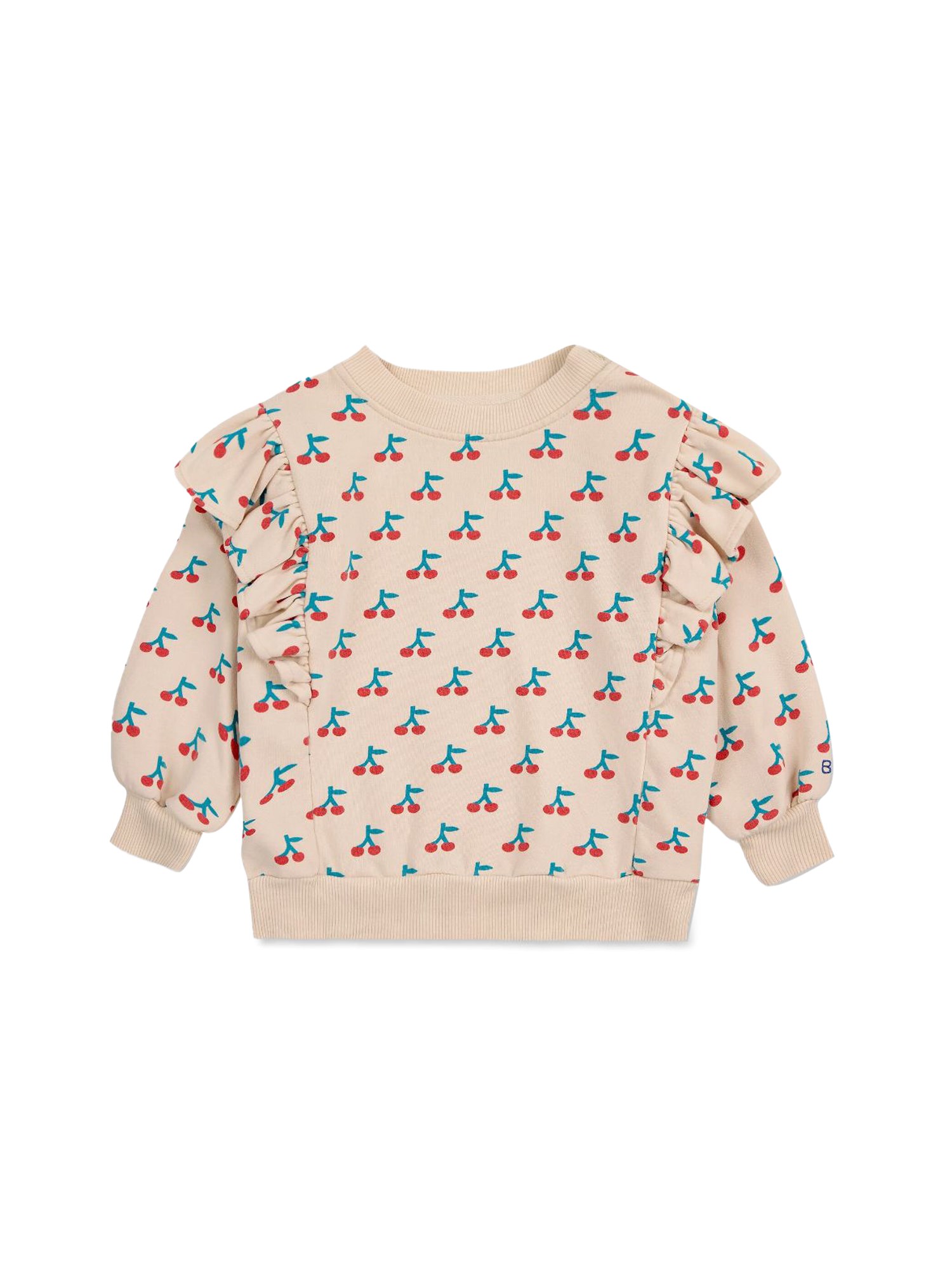 Bobo Choses bobo choses baby cherry all over ruffle sweatshirt