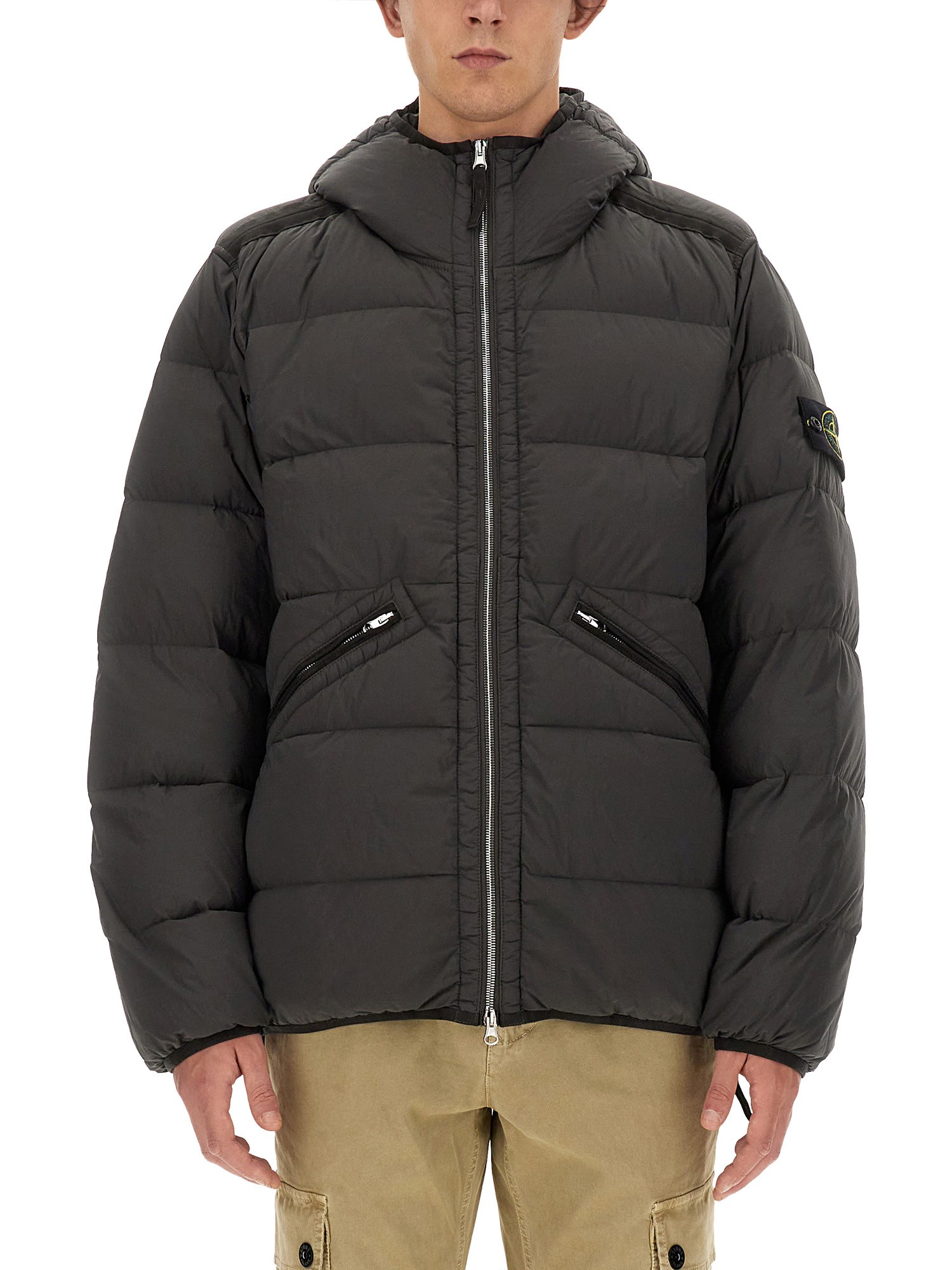 Stone Island stone island down jacket with hood