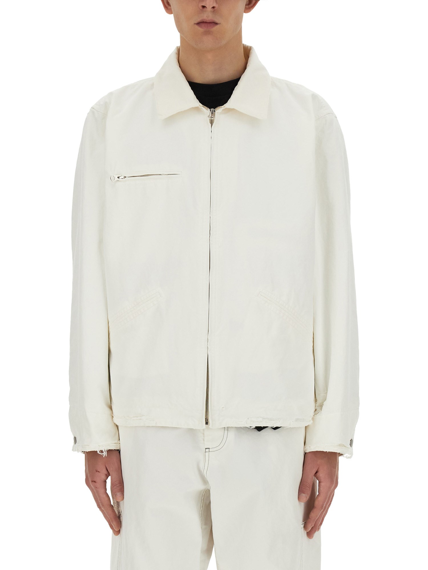 MM6 Maison Margiela mm6 maison margiela distressed cotton canvas jacket