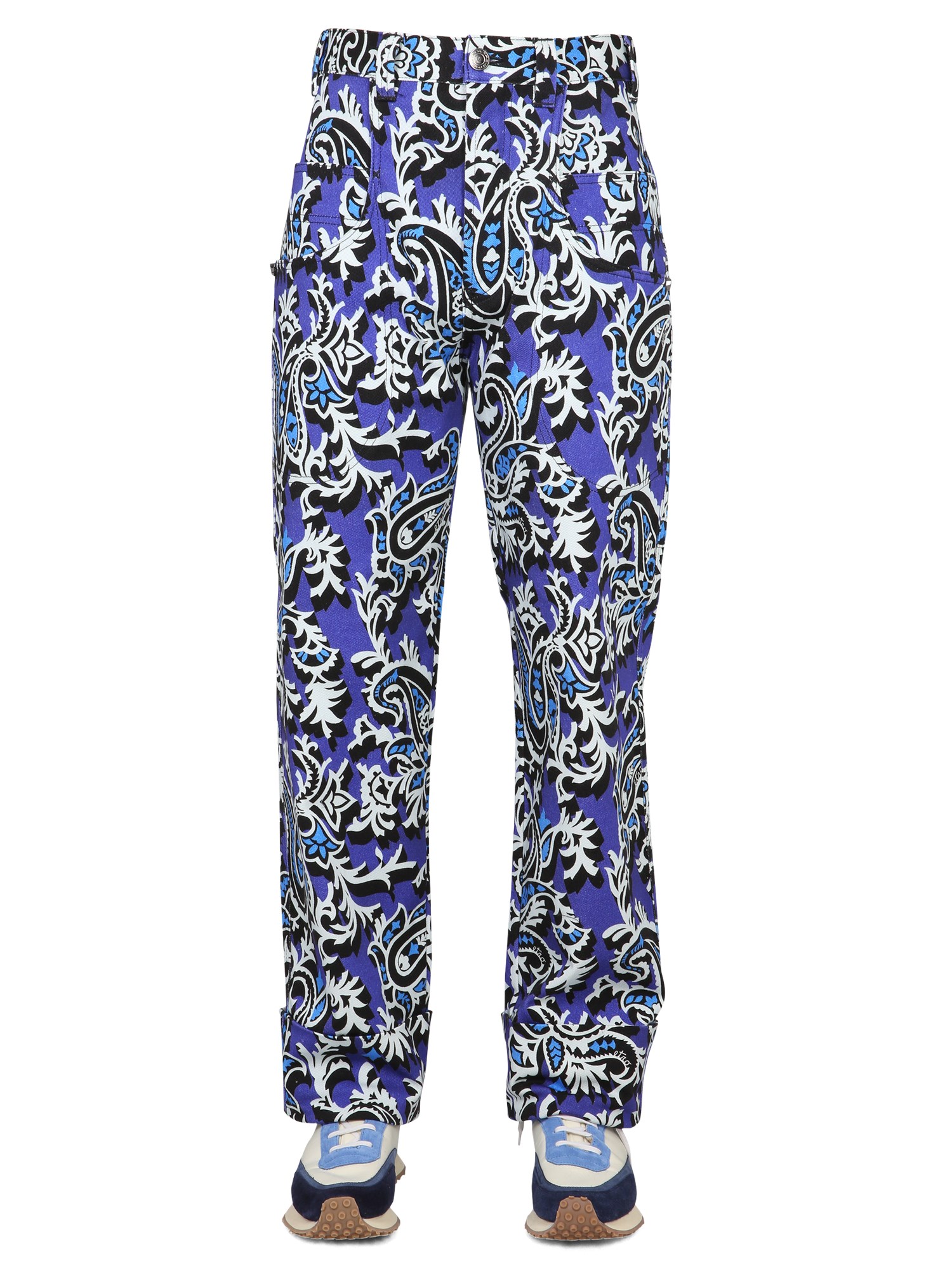 Etro etro paisley stretch cotton jeans