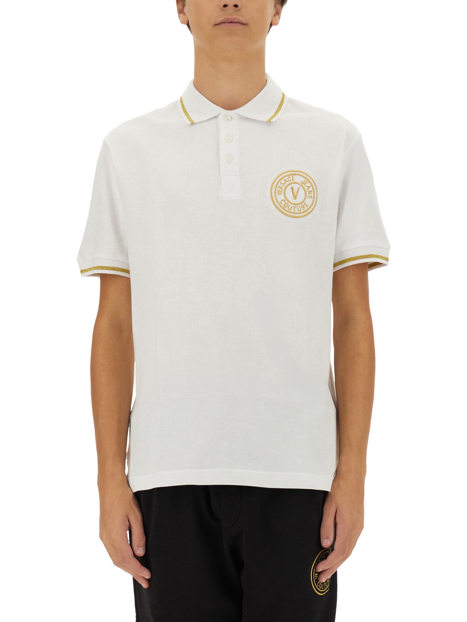 Versace Jeans Couture versace jeans couture "v-emblem" polo shirt