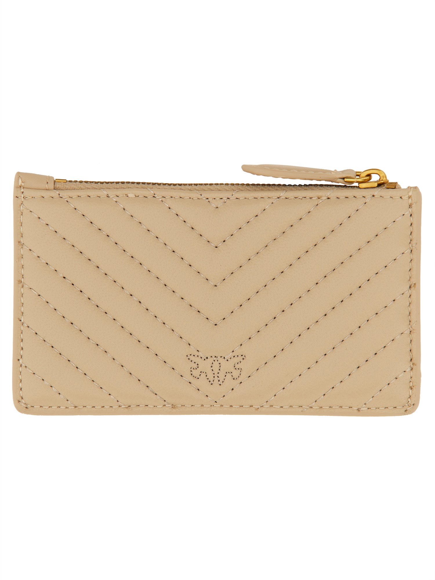 Pinko pinko leather card holder