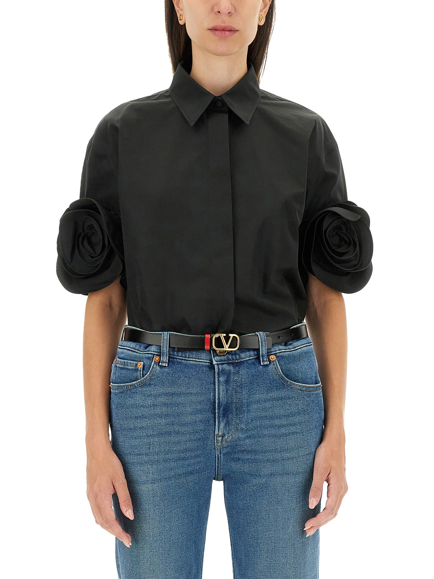 Valentino valentino compact poplin shirt