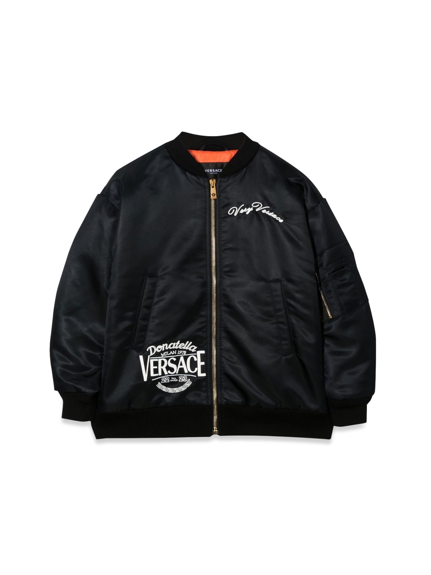Versace versace donatella embroidery bomber jacket