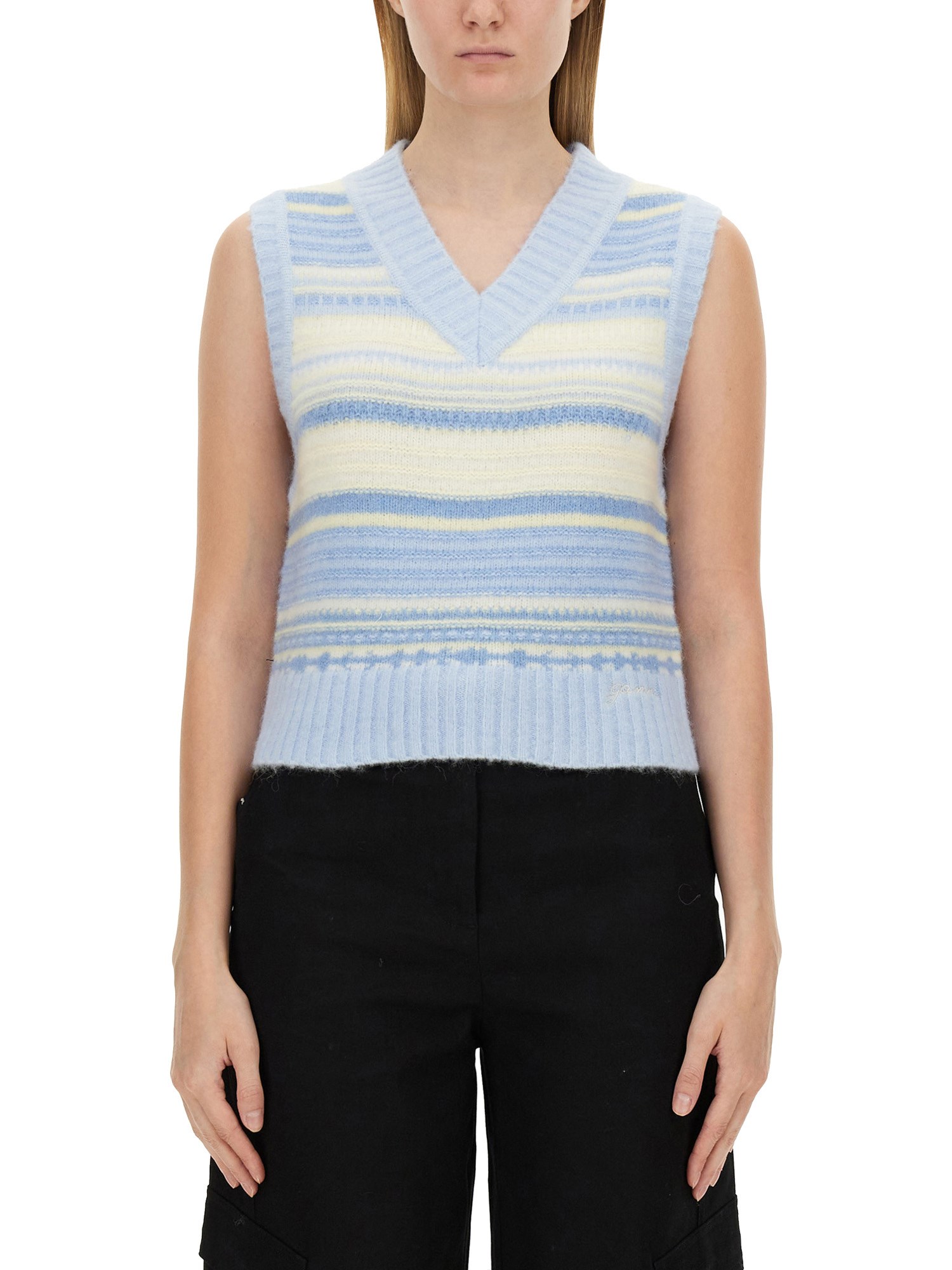 Ganni ganni v-neck vest