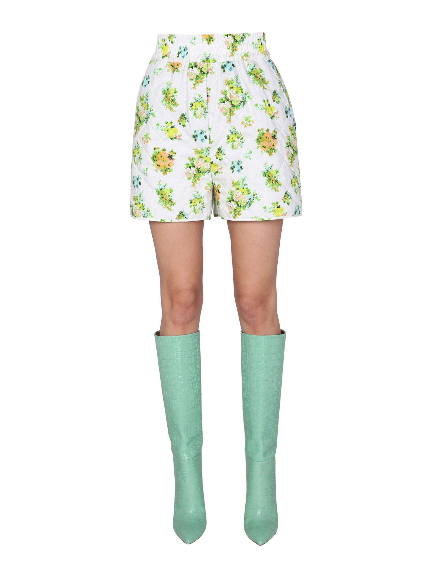 Msgm msgm micro bouquet print shorts