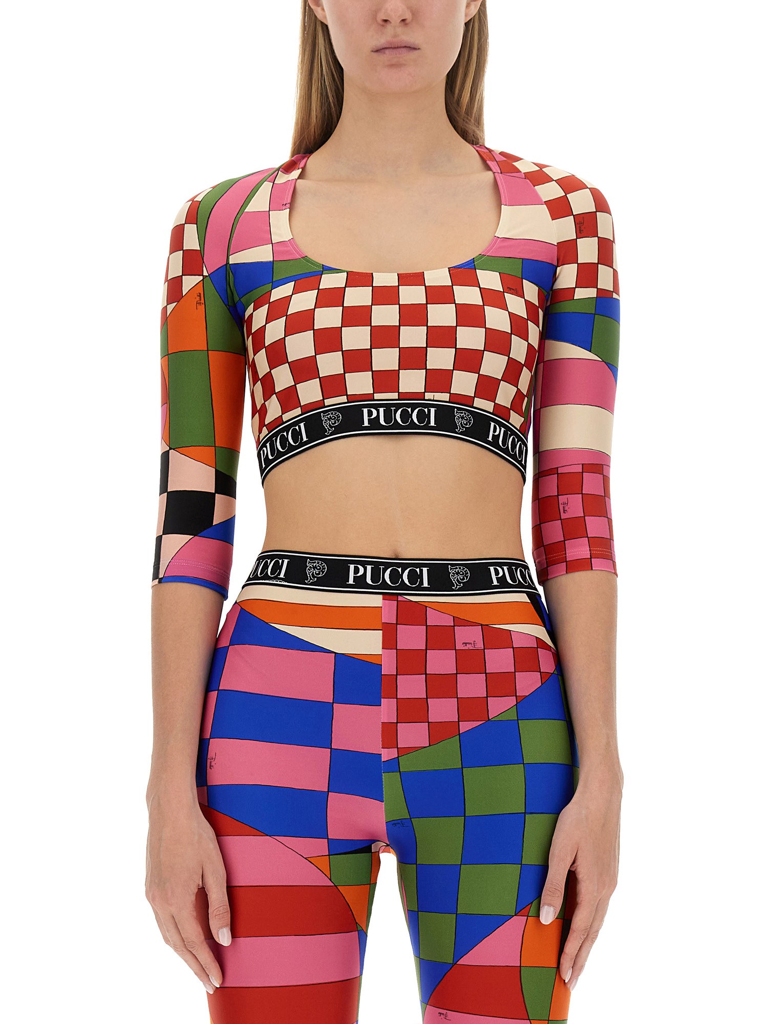 pucci pucci crop top with print