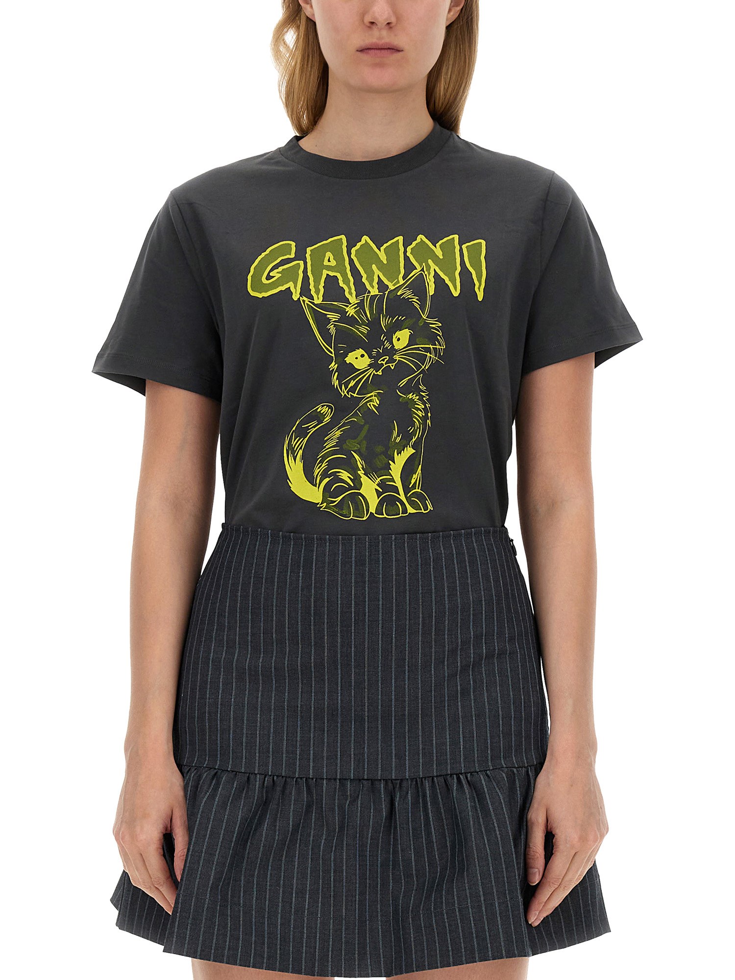 Ganni ganni t-shirt "cat"