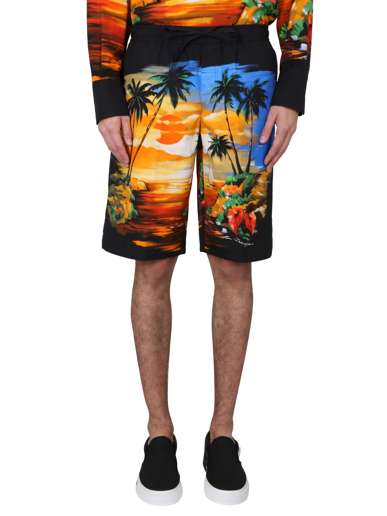 Dolce & Gabbana dolce & gabbana bermuda shorts with hawaii print