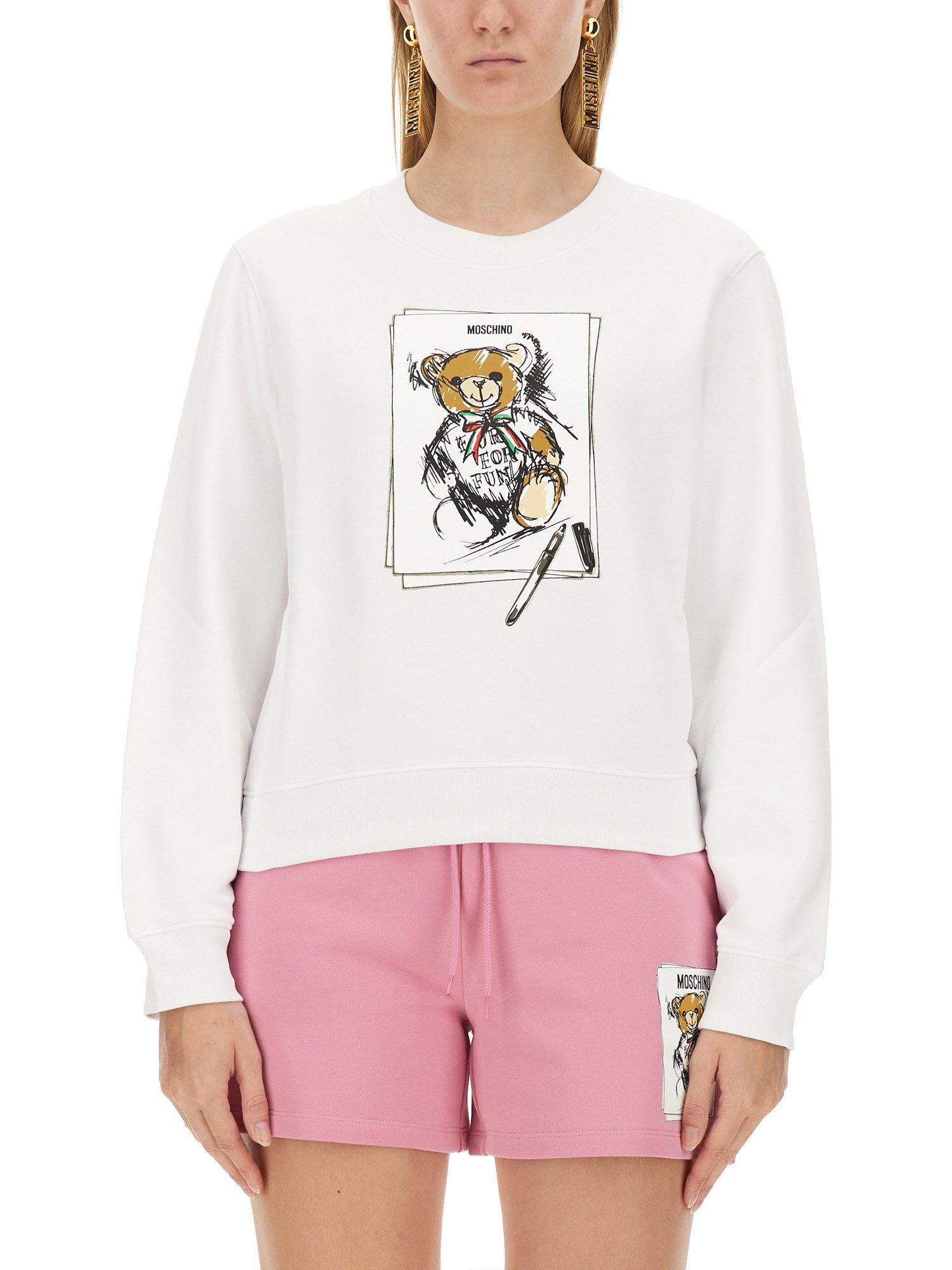 Moschino moschino teddy print sweatshirt