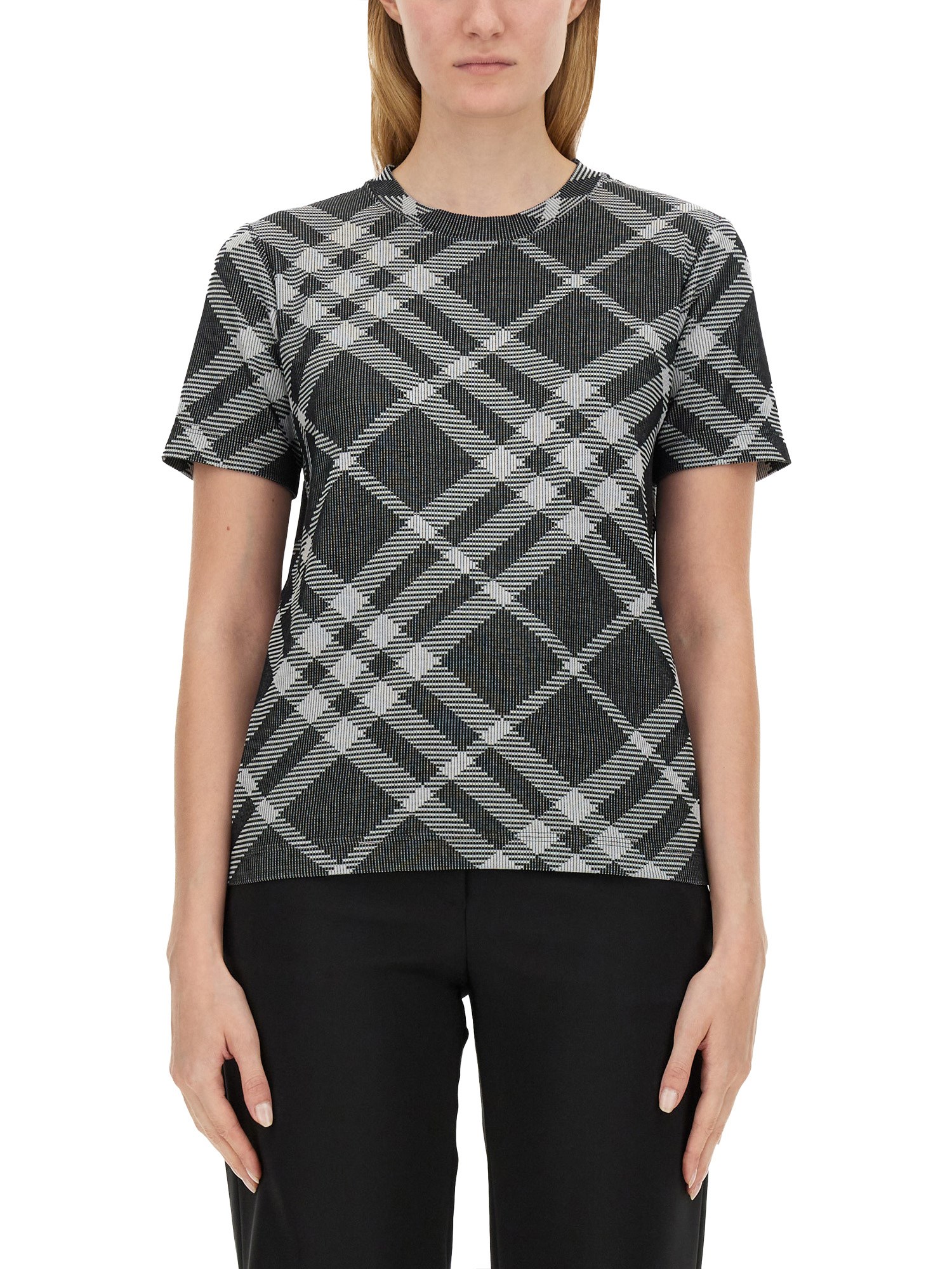 Burberry burberry stretch check t-shirt