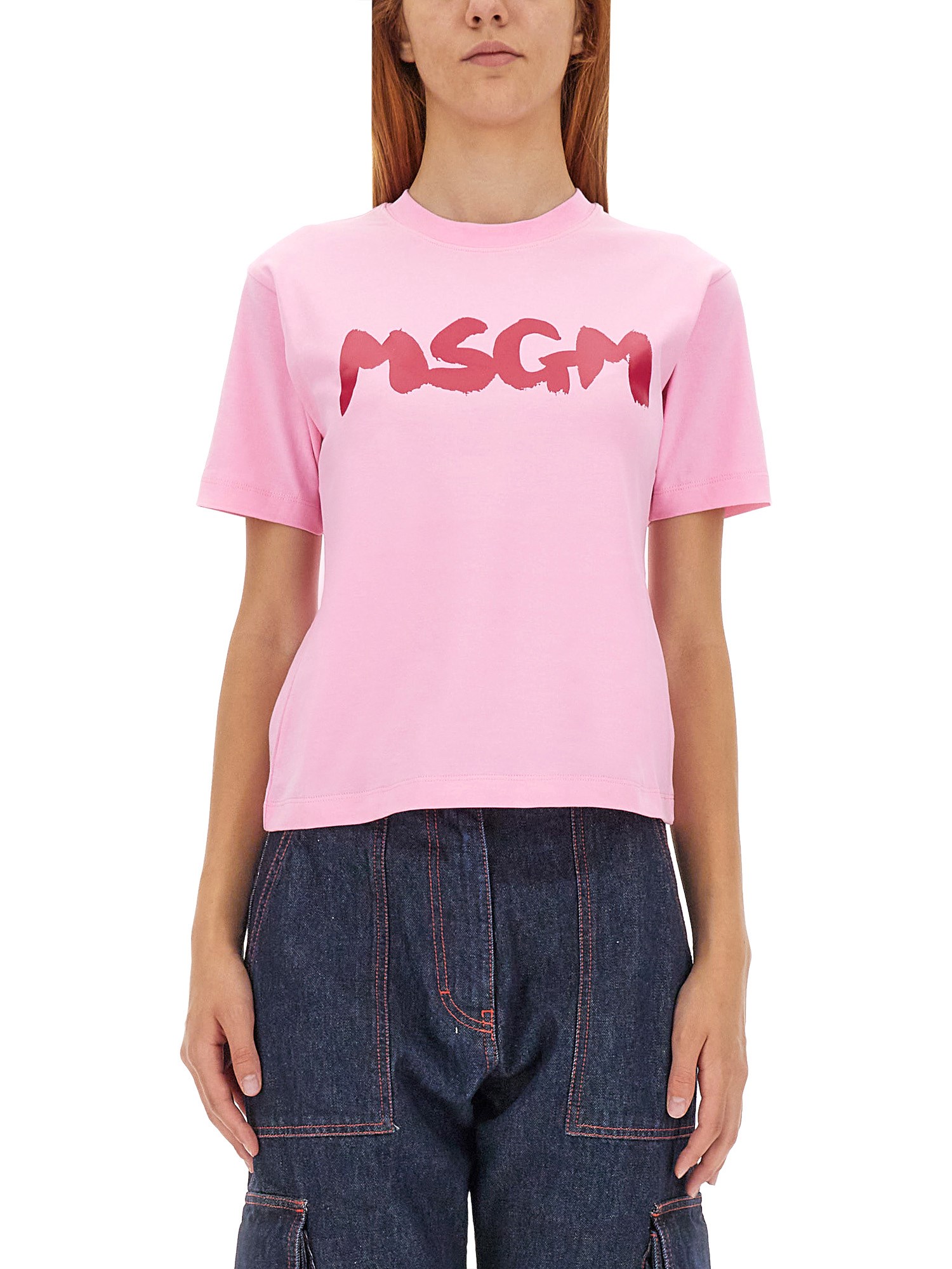 Msgm msgm t-shirt with brushed logo