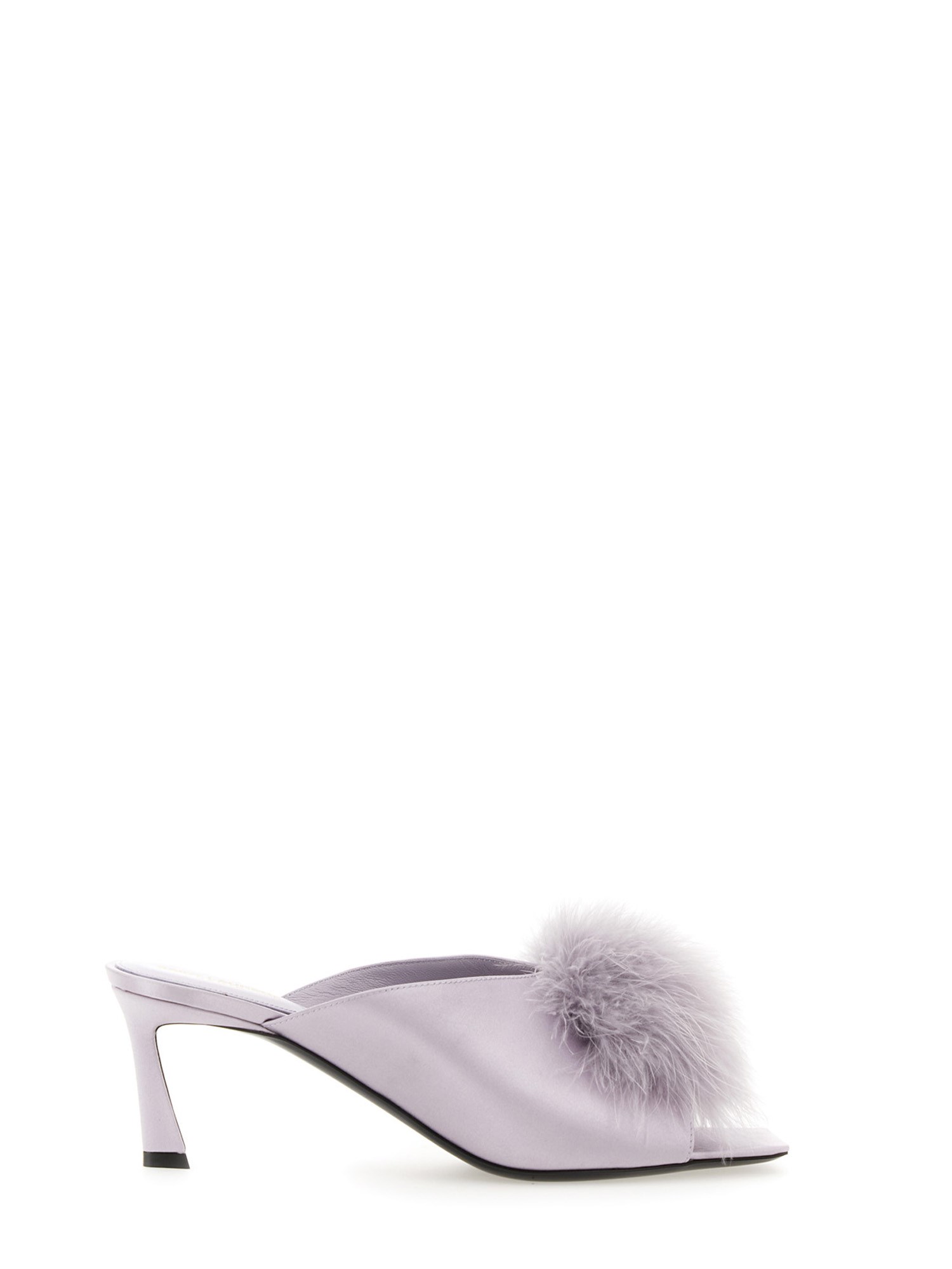 Saint Laurent saint laurent mule mae in satin crepe