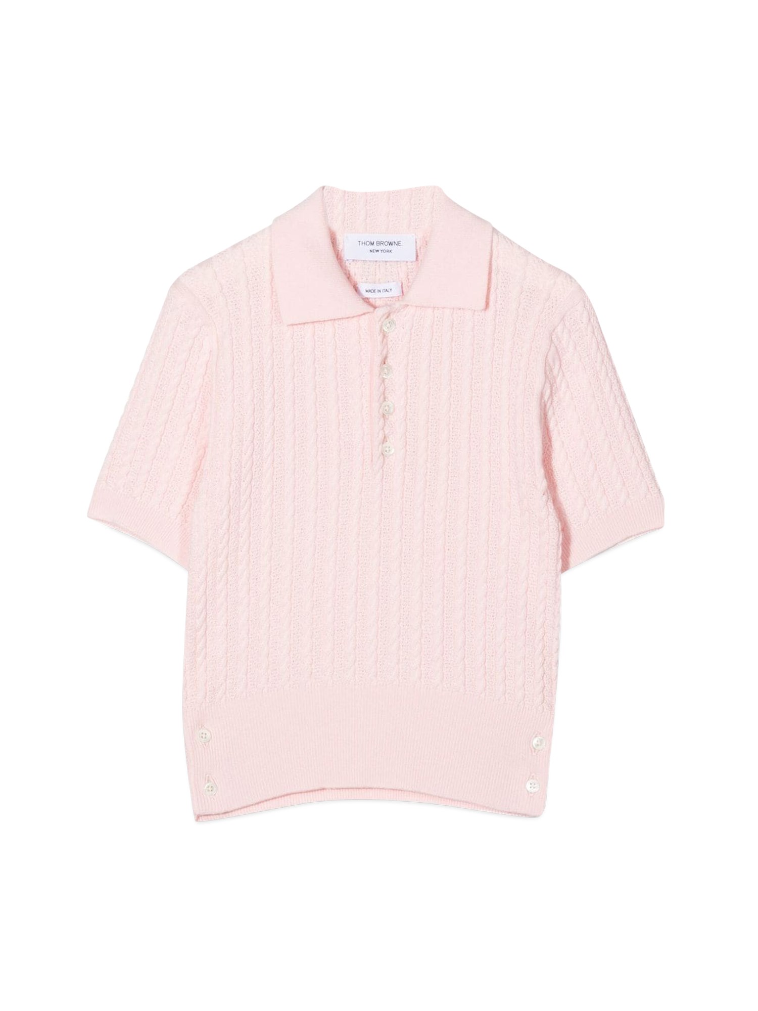 Thom Browne thom browne short sleeve baby cable polo