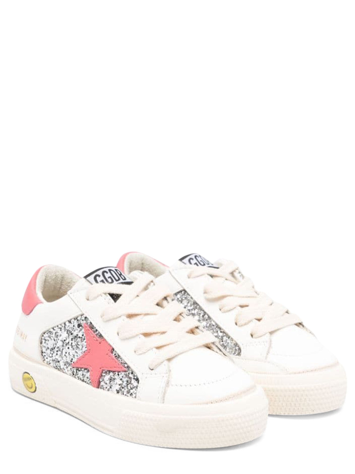 Golden Goose golden goose may glitter and leather upper leather star and heel