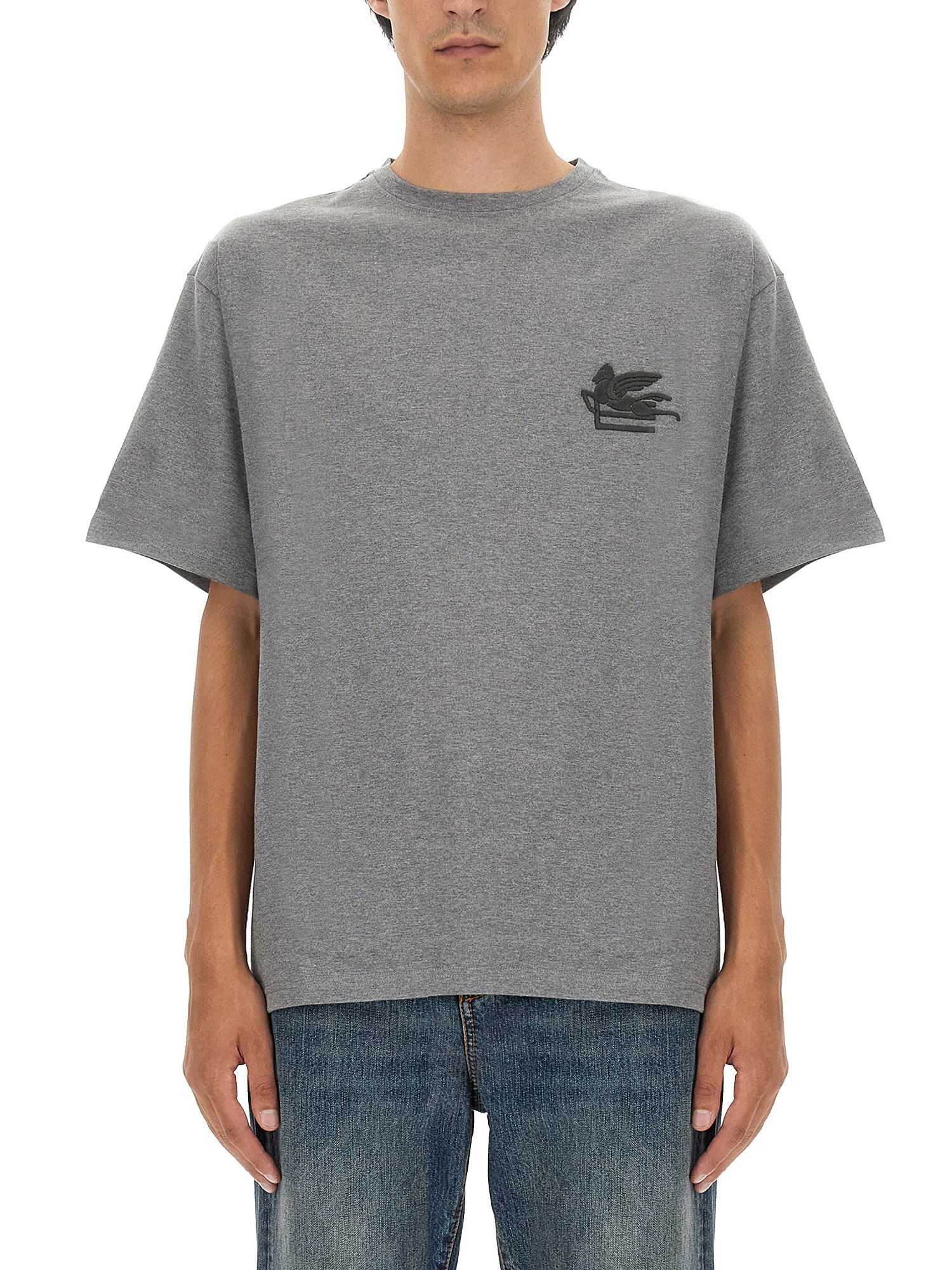 Etro etro t-shirt with pegasus embroidery