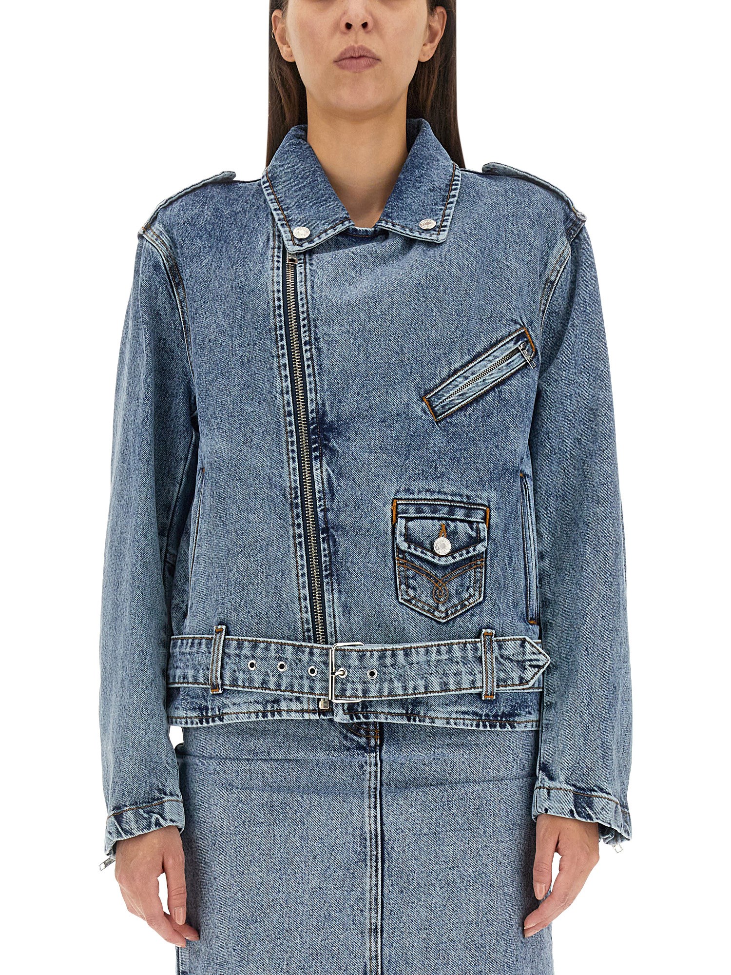 Moschino Jeans moschino jeans biker peace symbol