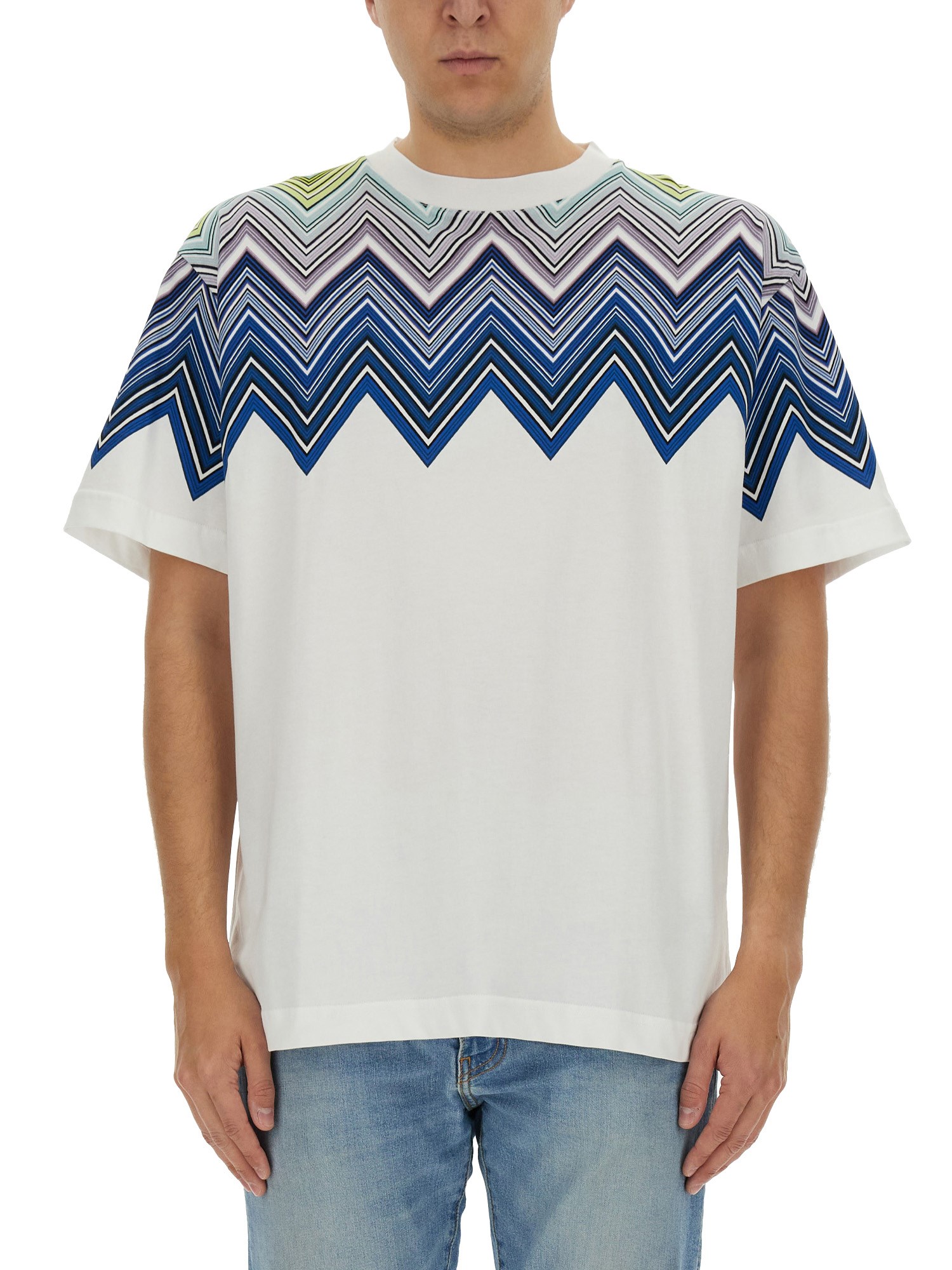 Missoni missoni macro zig zag print t-shirt