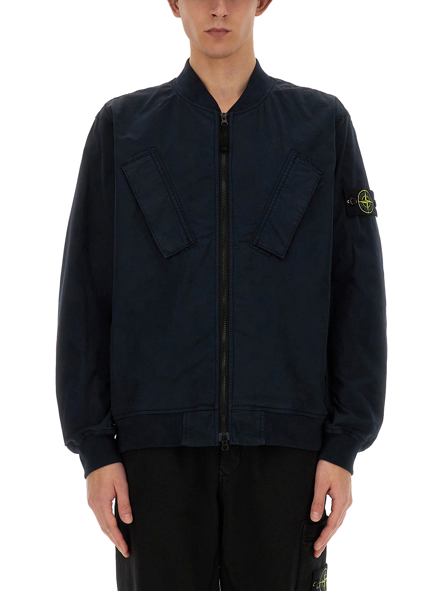 Stone Island stone island jacket with logo patch