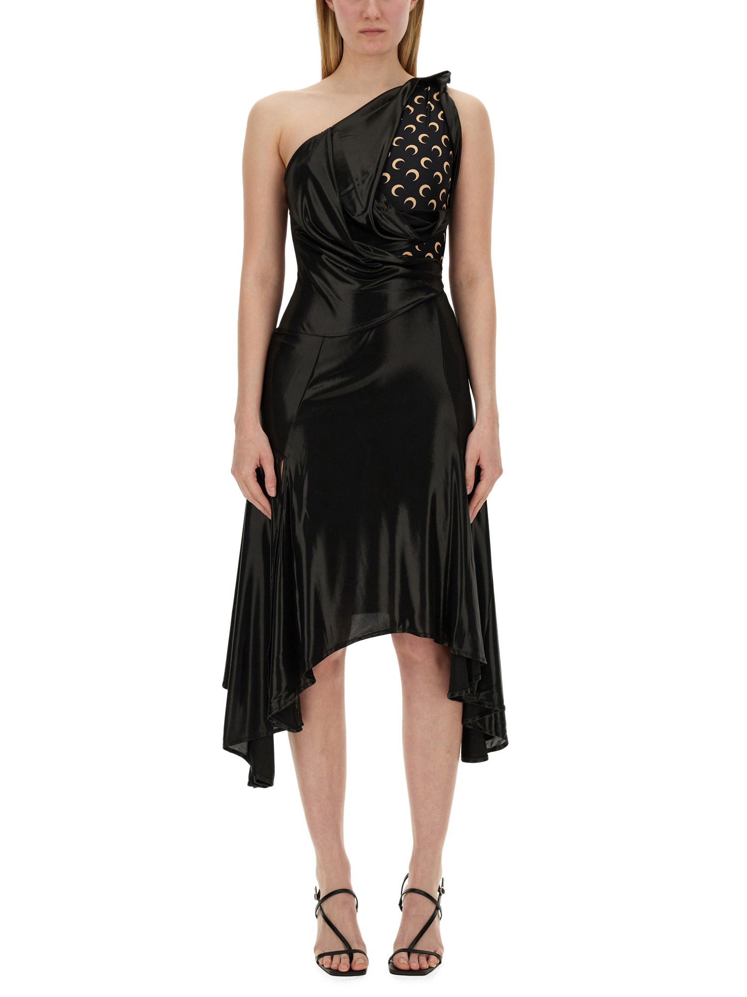 Marine Serre marine serre draped dress in regenerated jersey