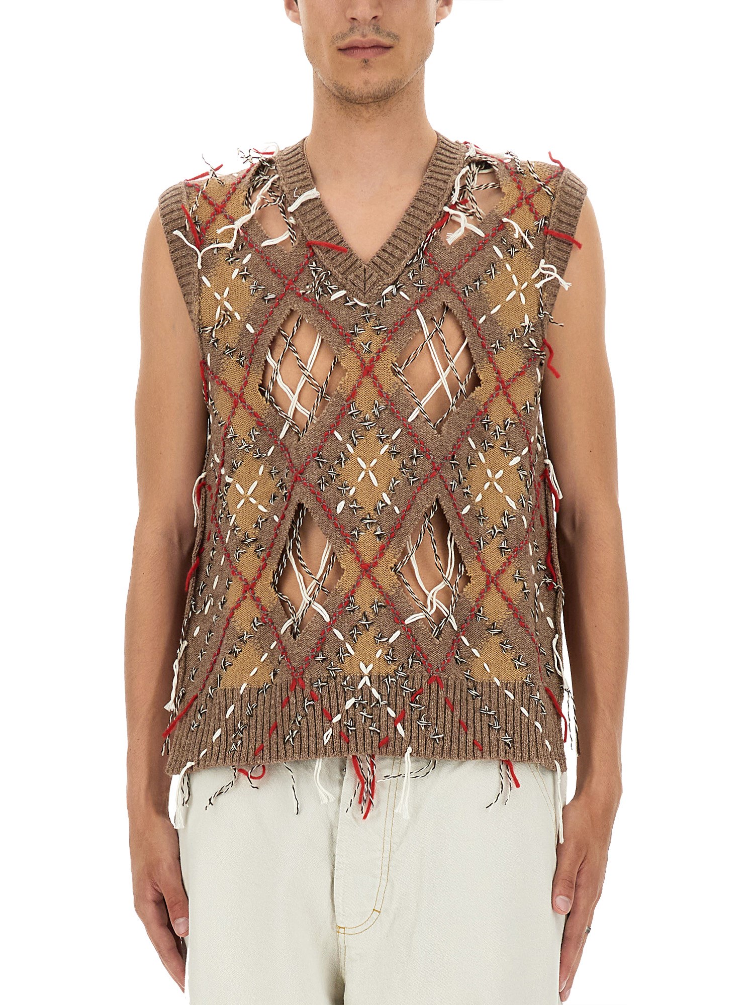 Maison Margiela maison margiela vest with diamond pattern