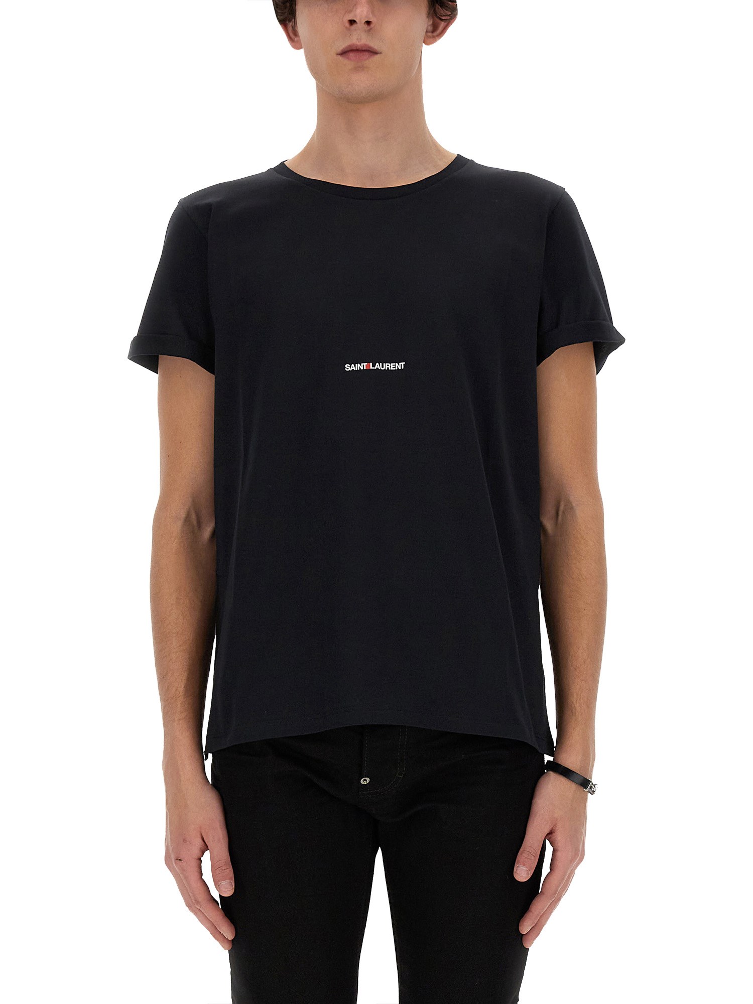 Saint Laurent saint laurent logo print t-shirt