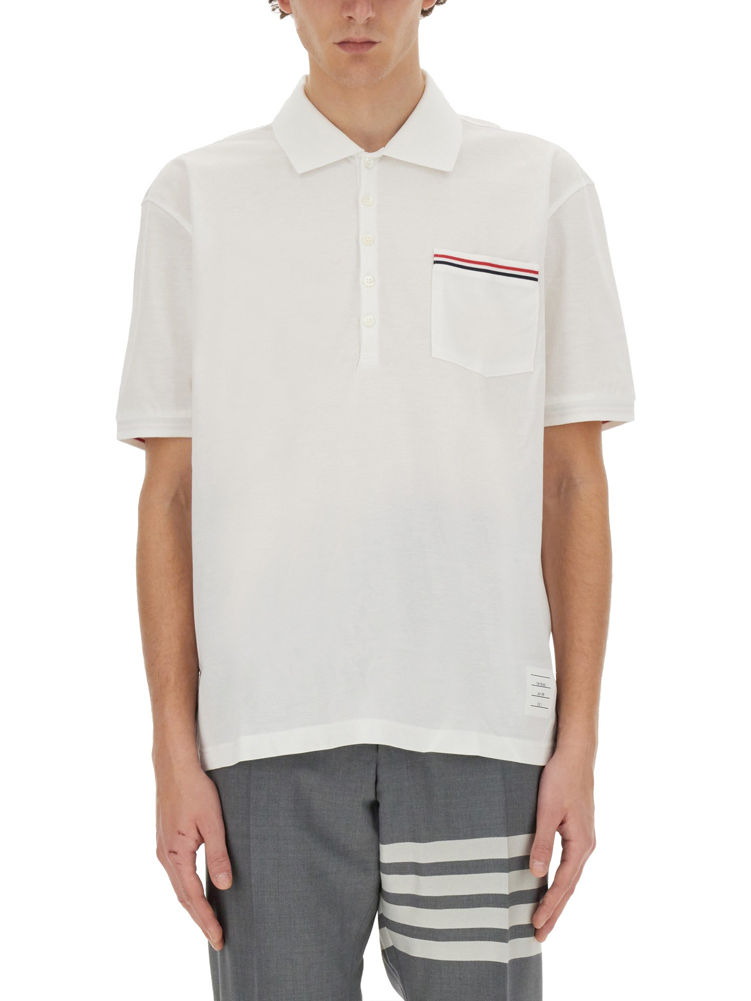 Thom Browne thom browne piquet polo