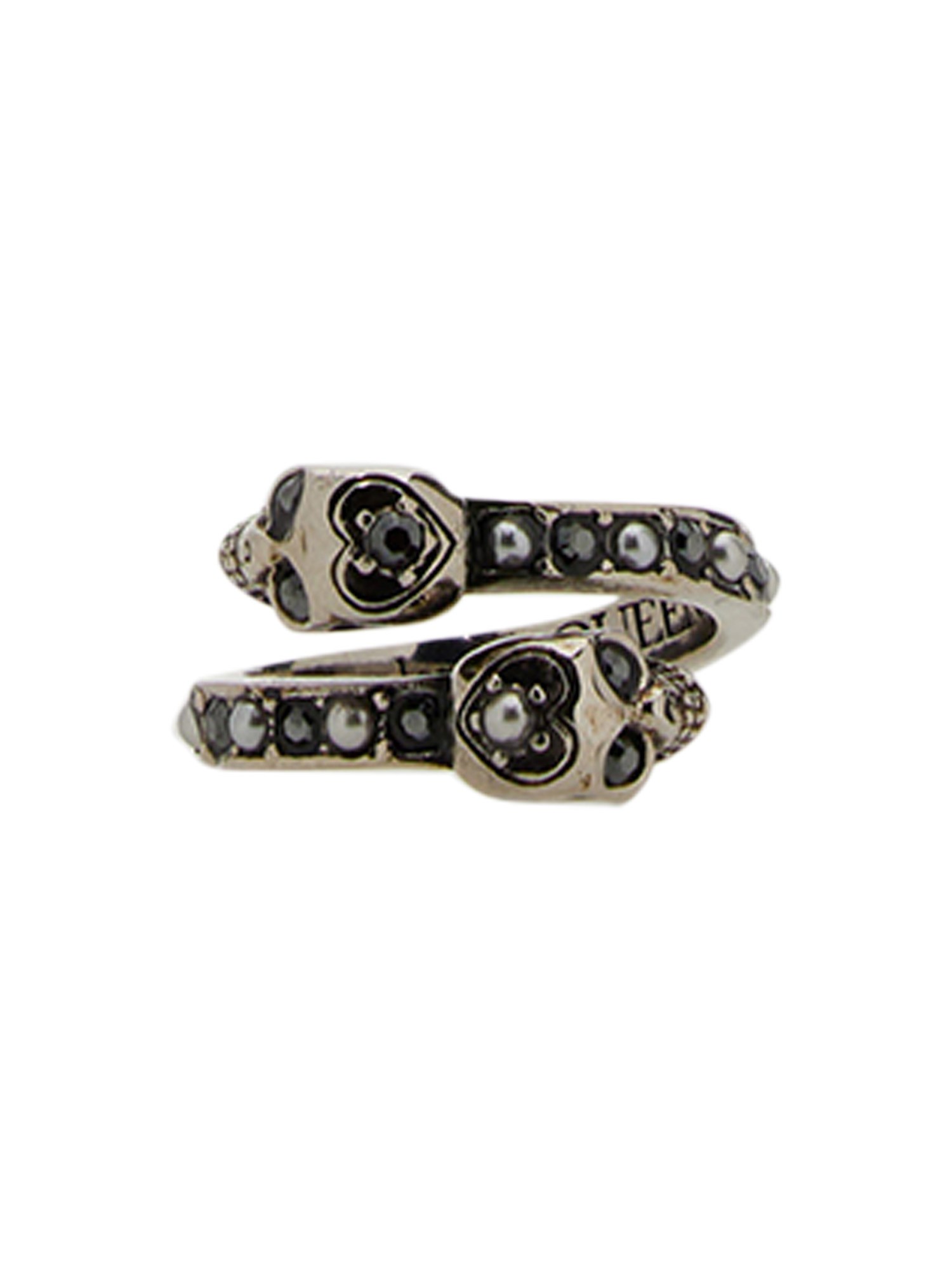 Alexander McQueen alexander mcqueen twin skull ring