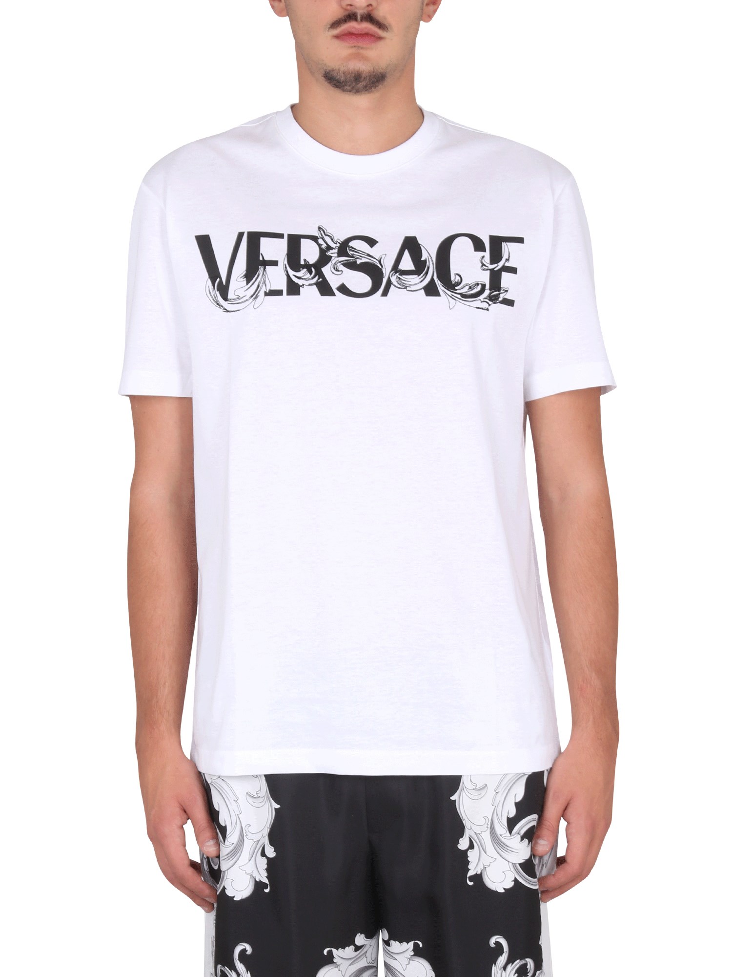 Versace versace t-shirt with baroque logo