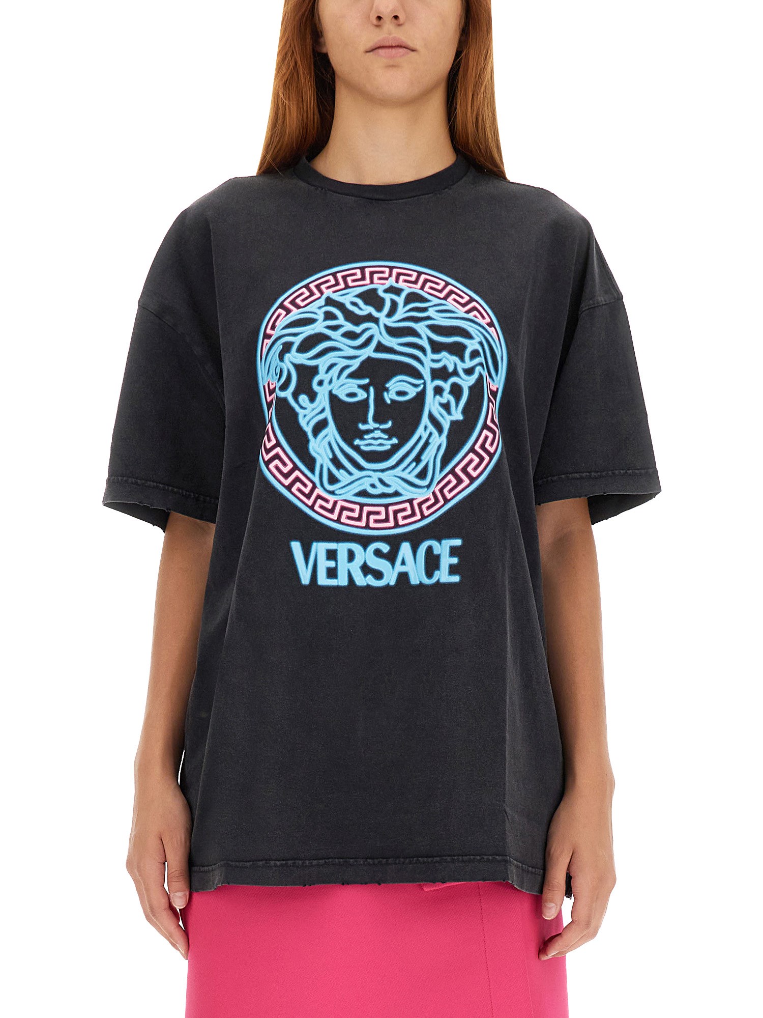 Versace versace t-shirt with worn look