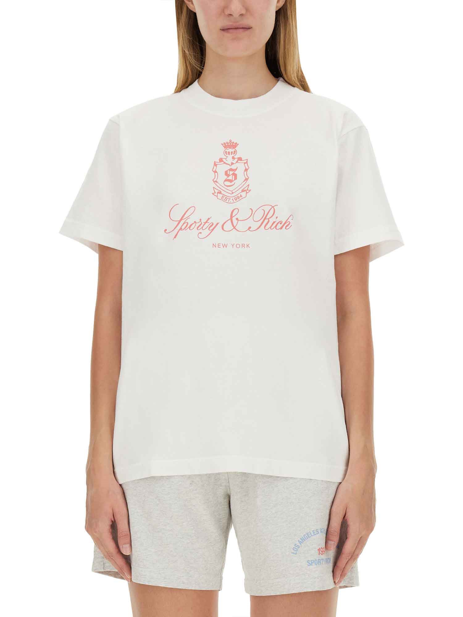 Sporty & Rich sporty & rich t-shirt with logo