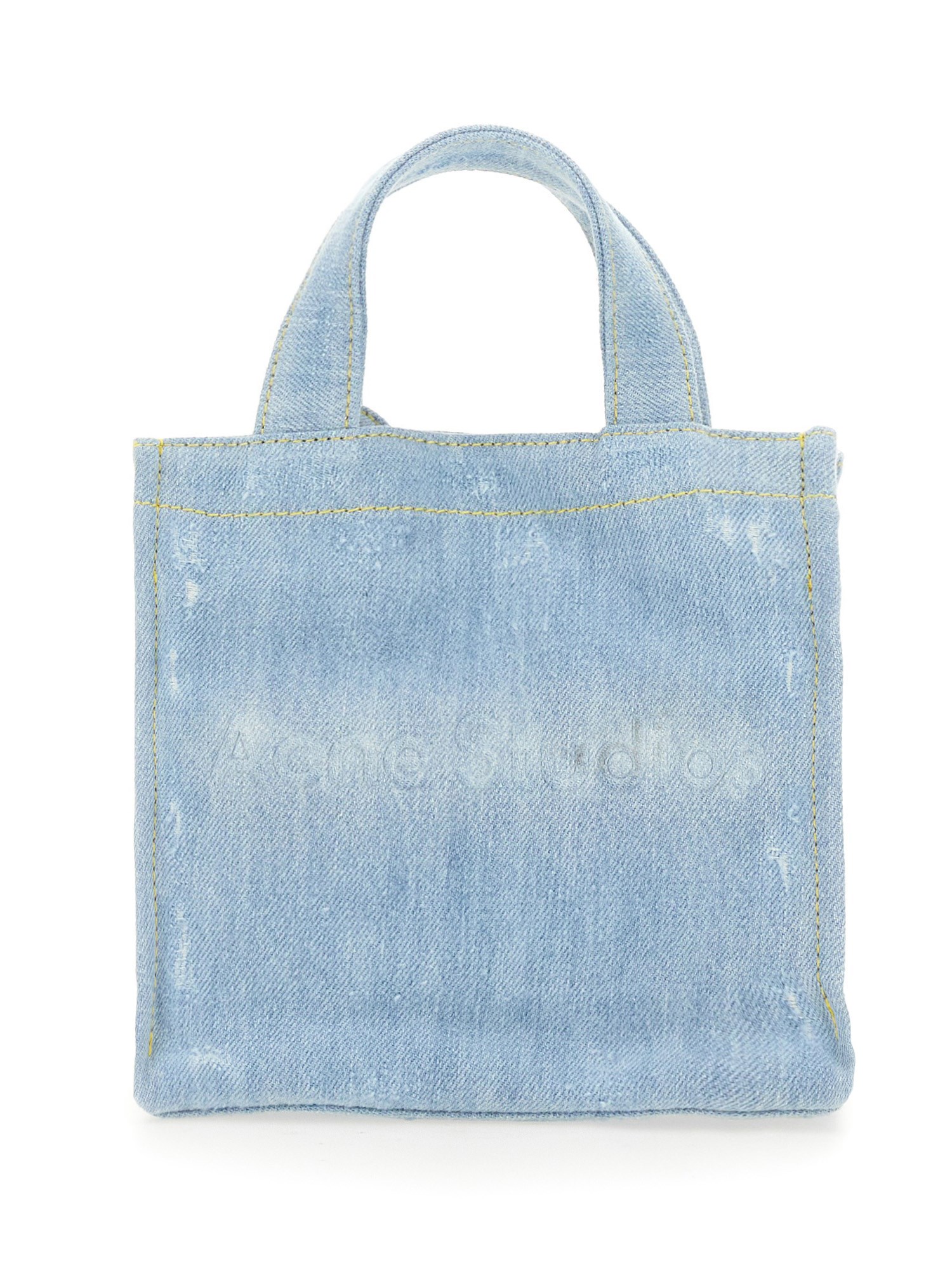 Acne Studios acne studios mini denim shopper bag with logo