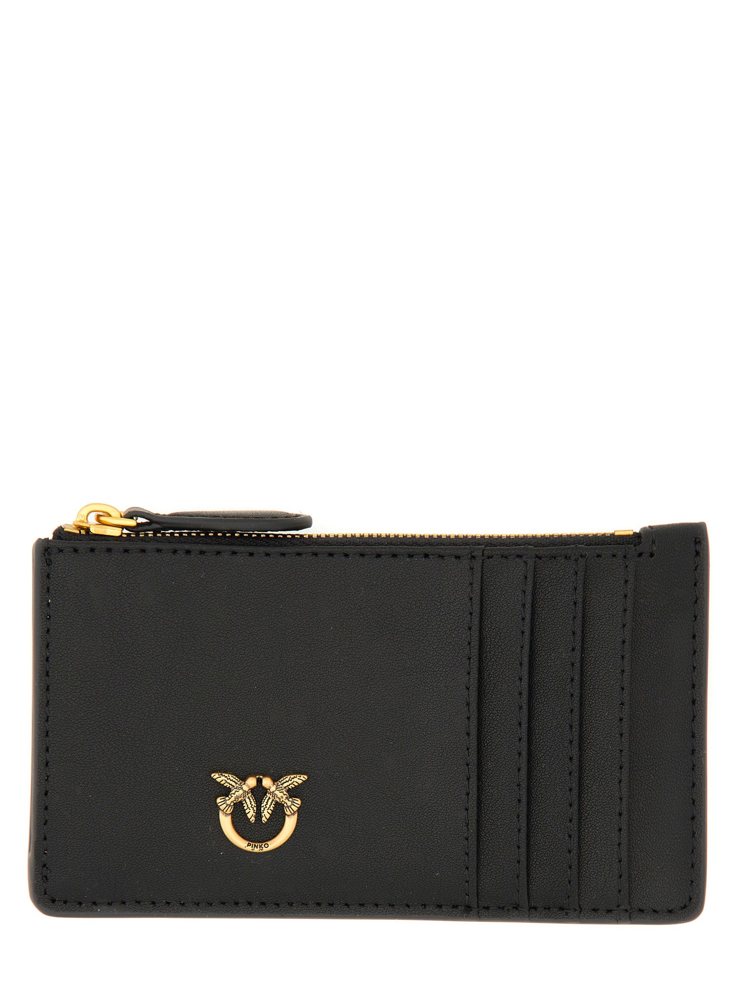 Pinko pinko leather card holder