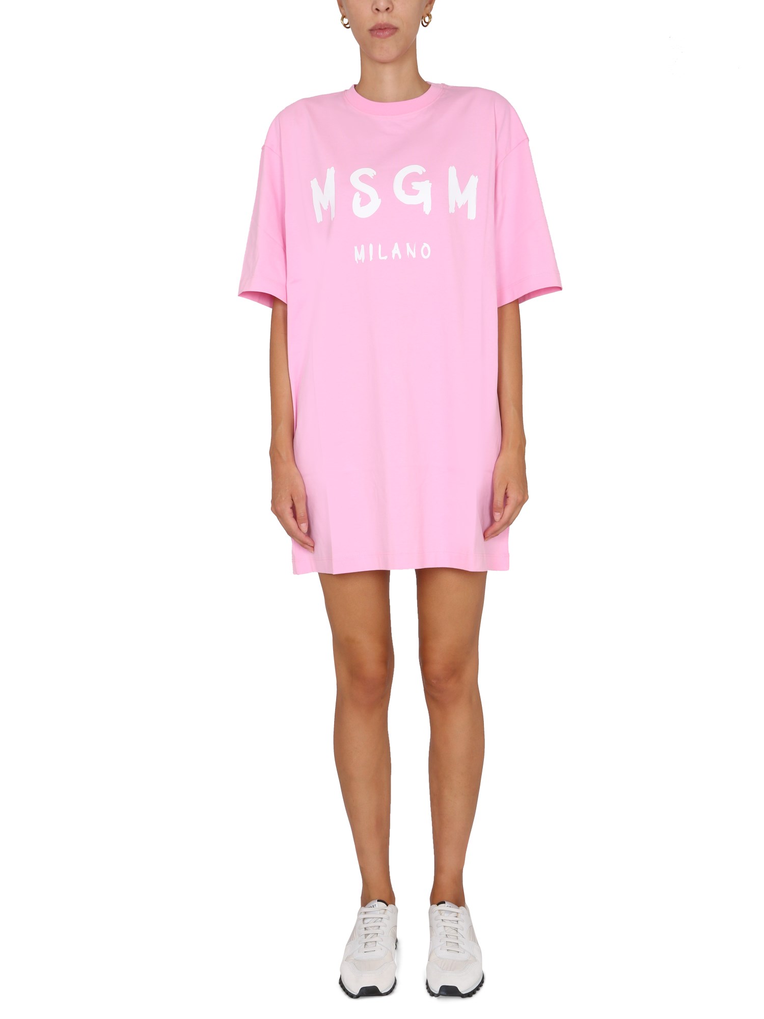 Msgm msgm brushed logo dress