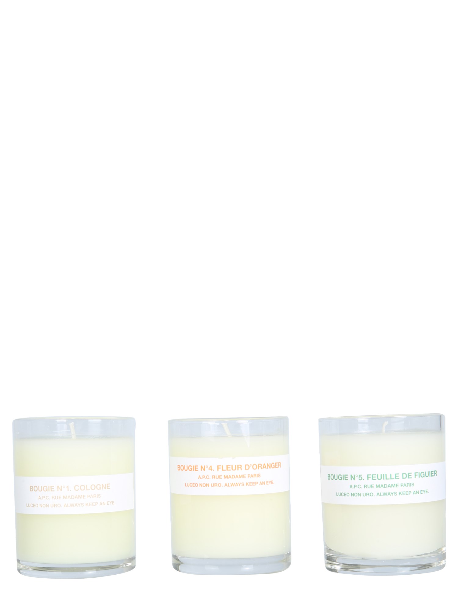 A.P.C. a.p.c. n ° 1, n ° 4, n ° 5 pack of small candles