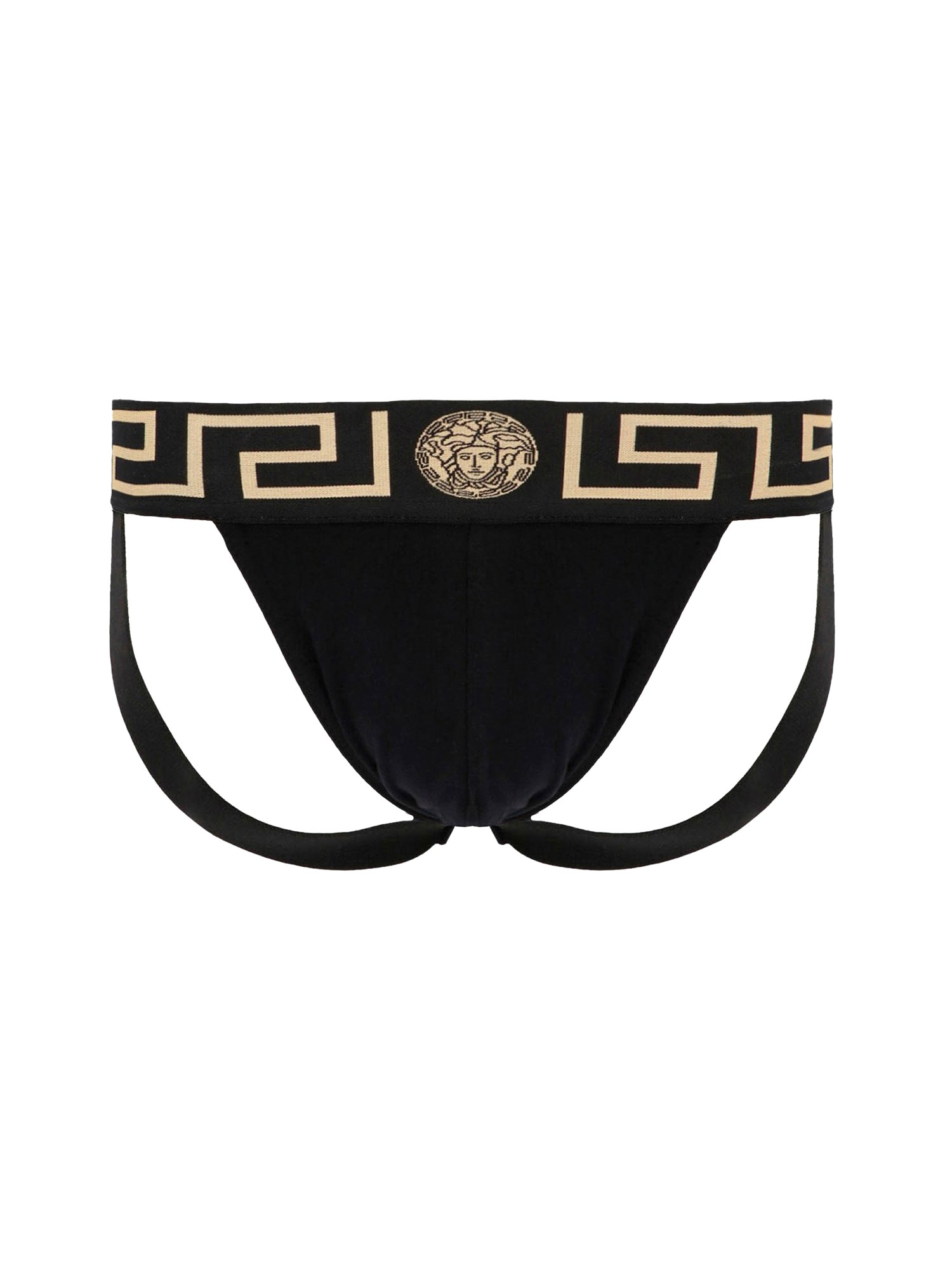 Versace versace jockstrap with greek border