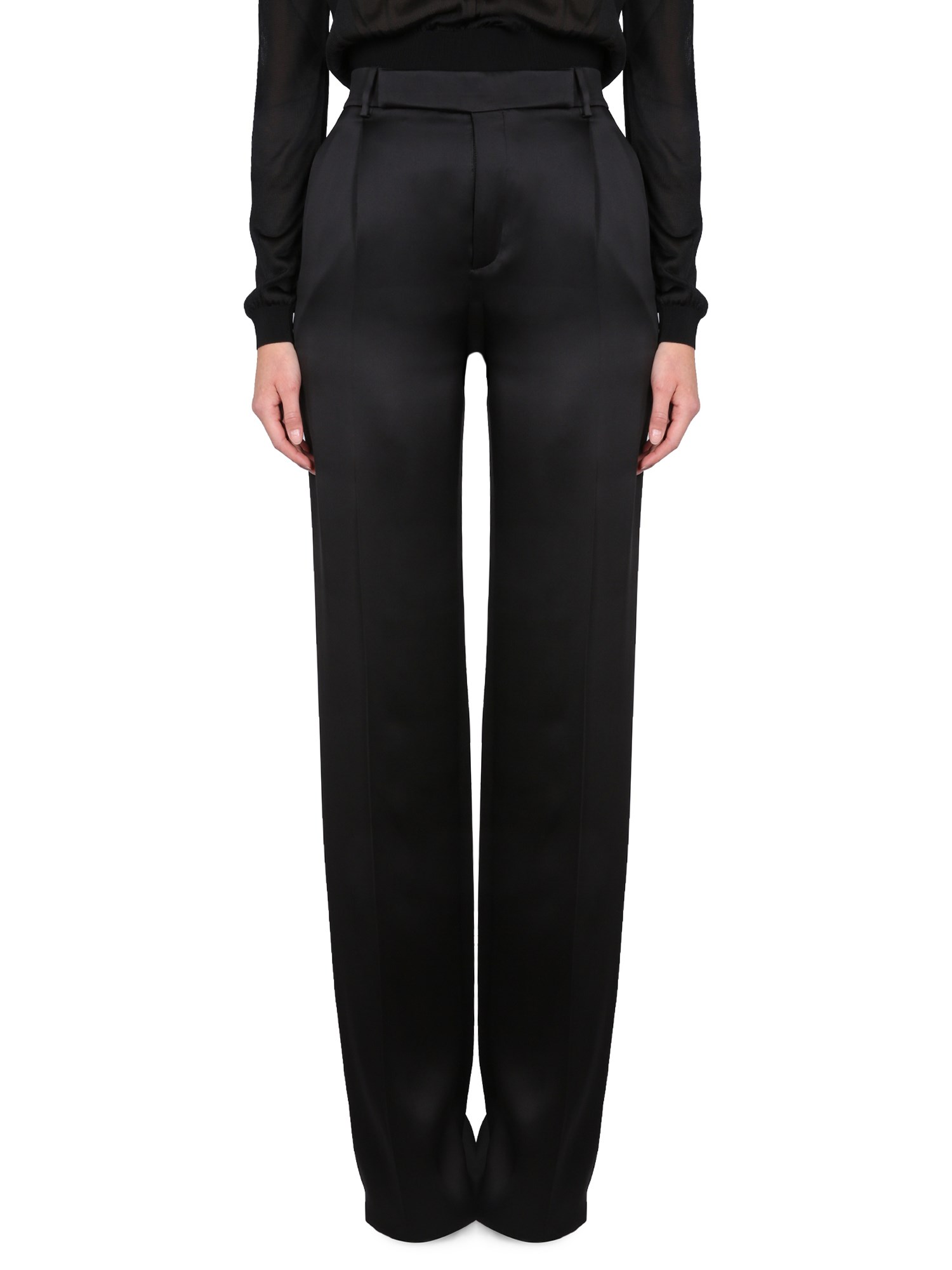 Saint Laurent saint laurent satin flared pants